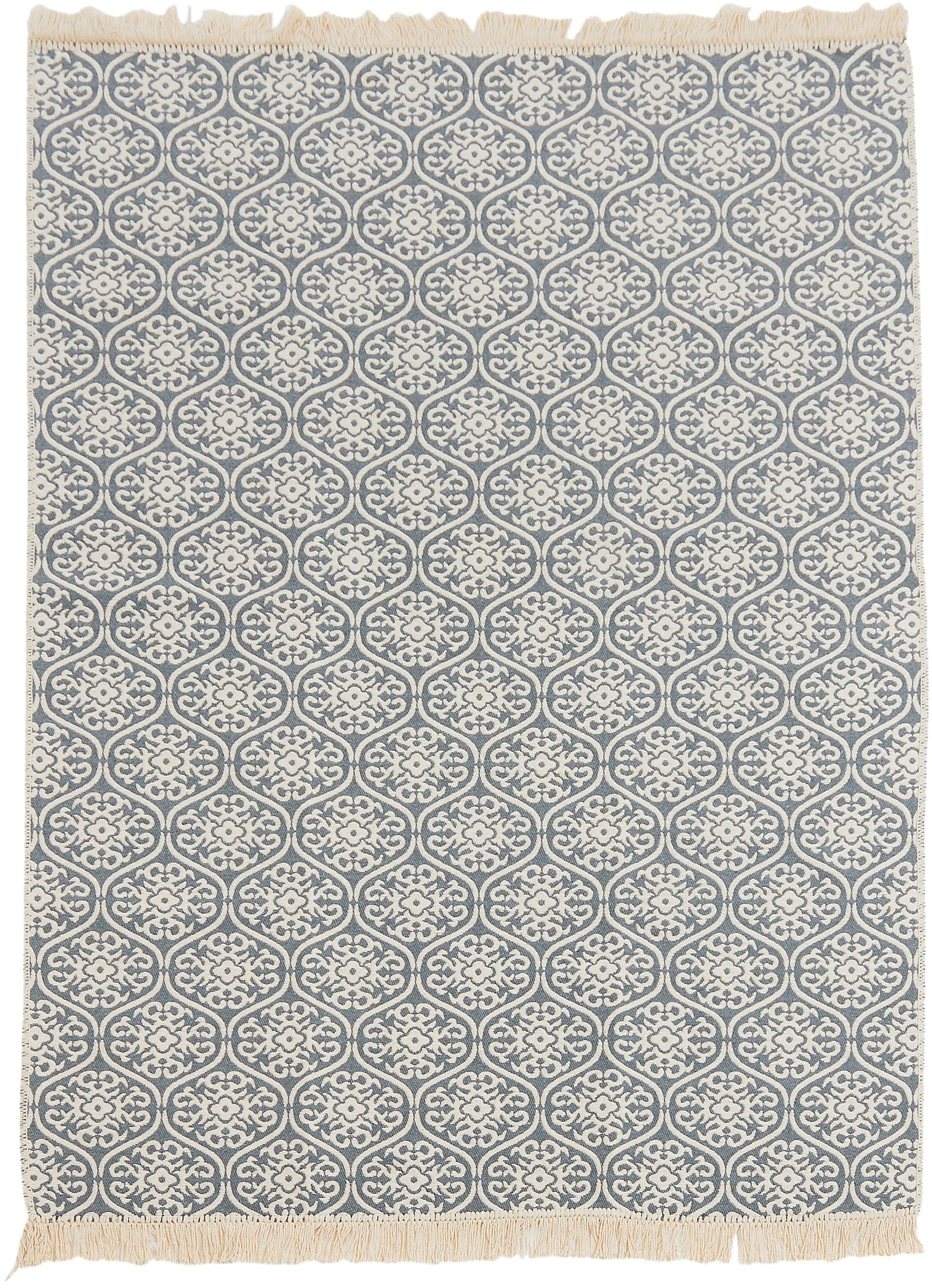 done.® Teppich »FLORENZ«, rechteckig, Flachgewebe, Ornamente, mit Fransen, waschbar