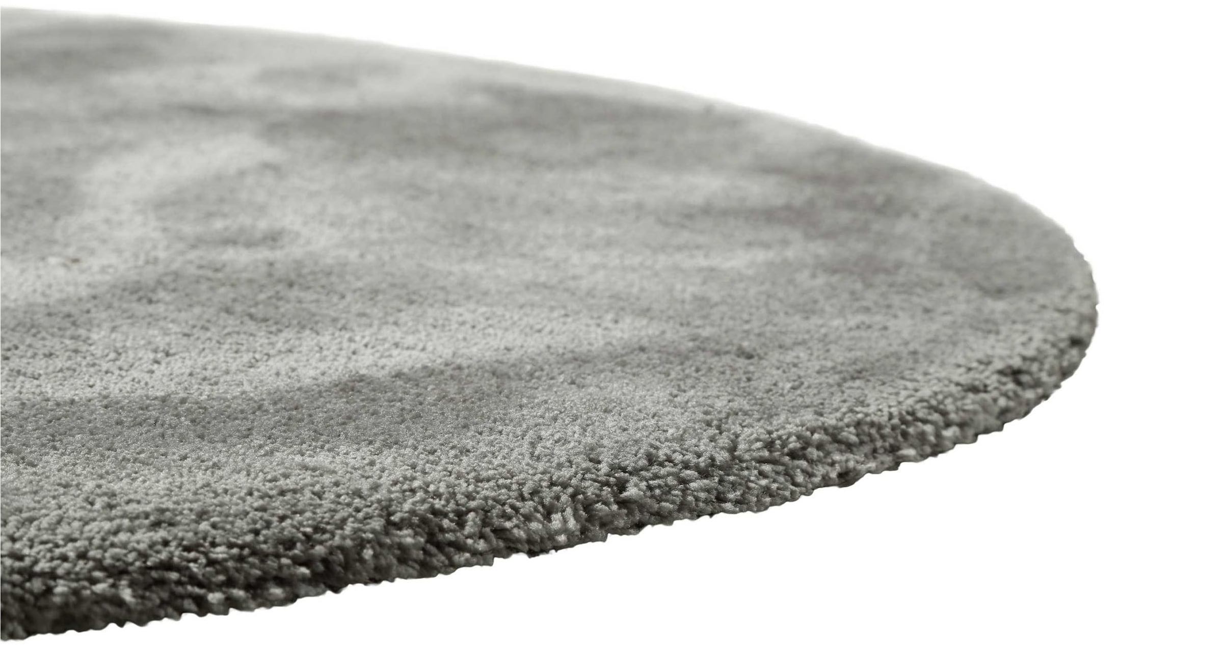 Homie Living Teppich »Pisa«, rund, 25 mm Höhe, Hochflor, Microfaser, uni, weich, Shaggy, Wohnzimmer, Schlafzimmer