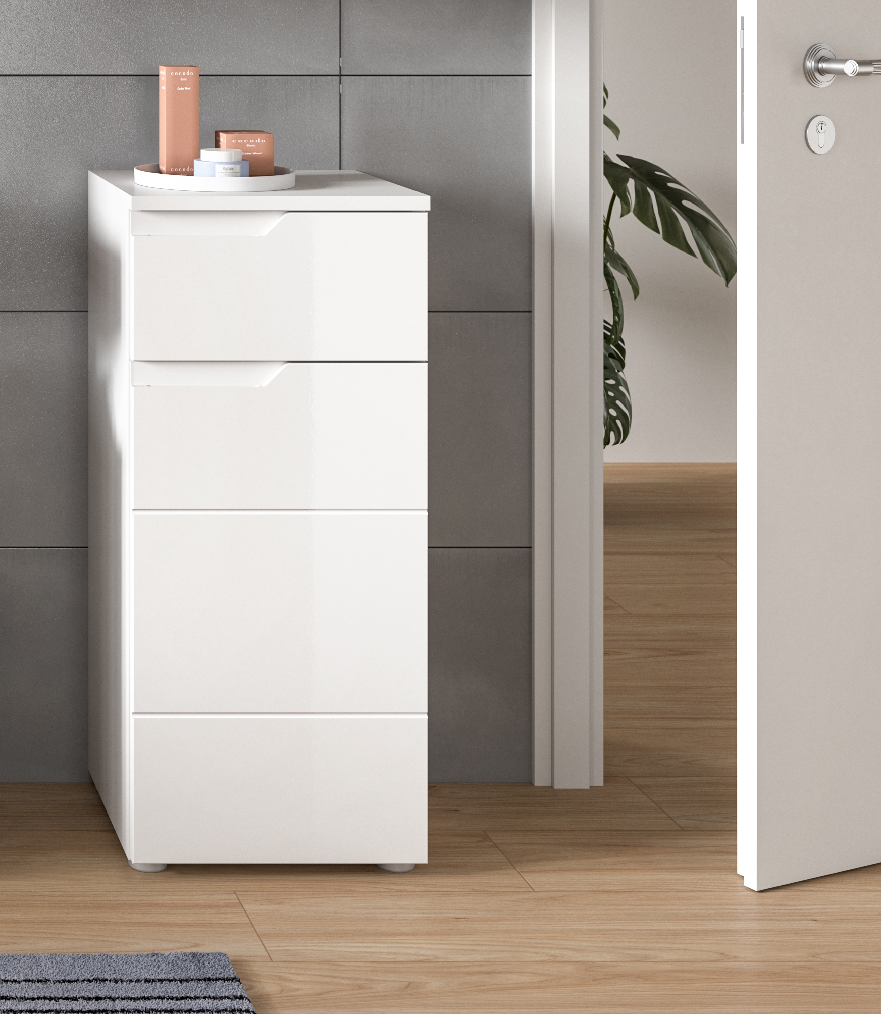 INOSIGN Unterschrank »CAPRI, Höhe 87 cm, 1 Schubkasten, 1 Tür mit Softclose-Funktion«, Standschrank, Badschrank, Kommode, Badkommode, Anrichte, Midischrank