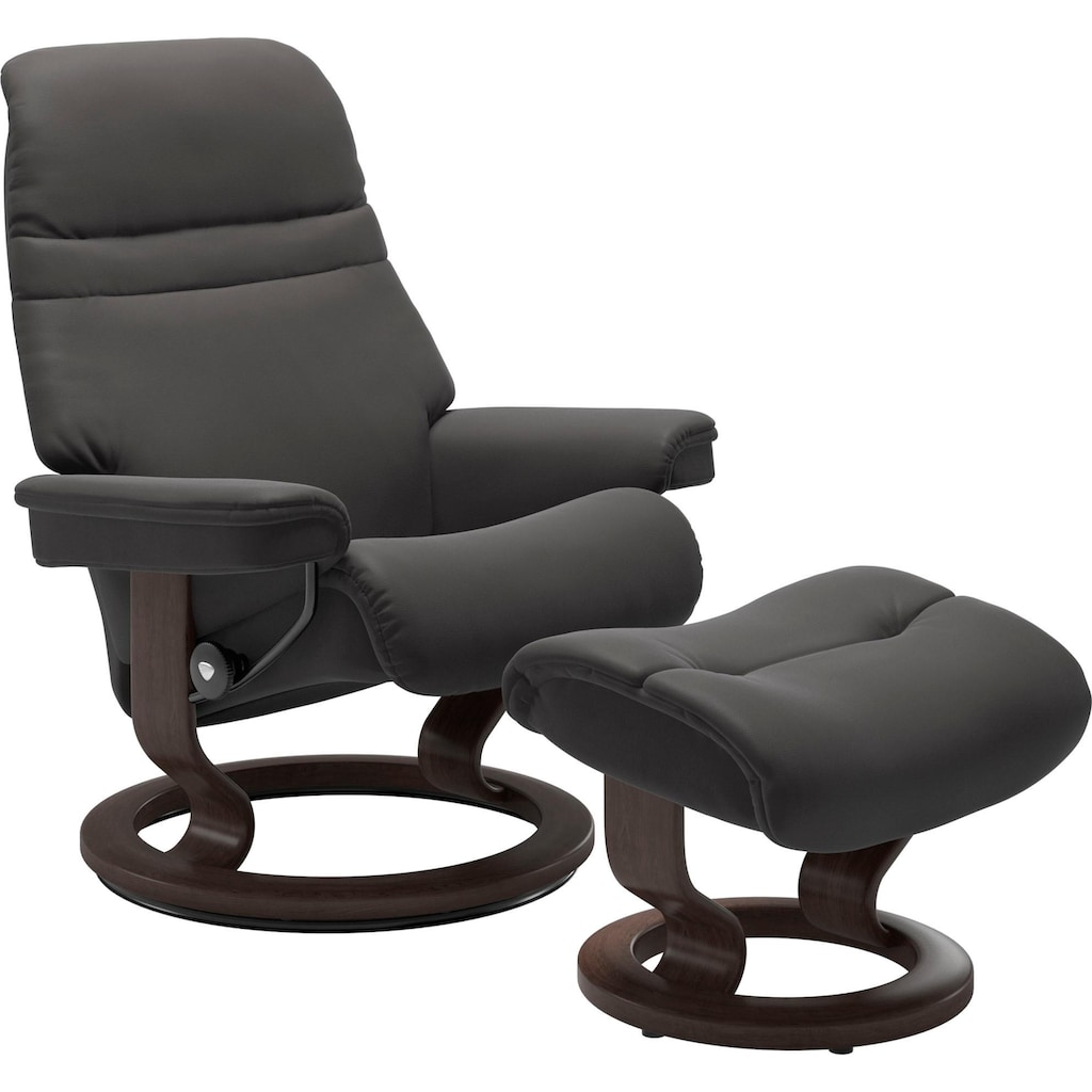 Stressless® Relaxsessel »Sunrise«, (Set, Relaxsessel mit Hocker), mit Classic Base, Größe L, Gestell Wenge