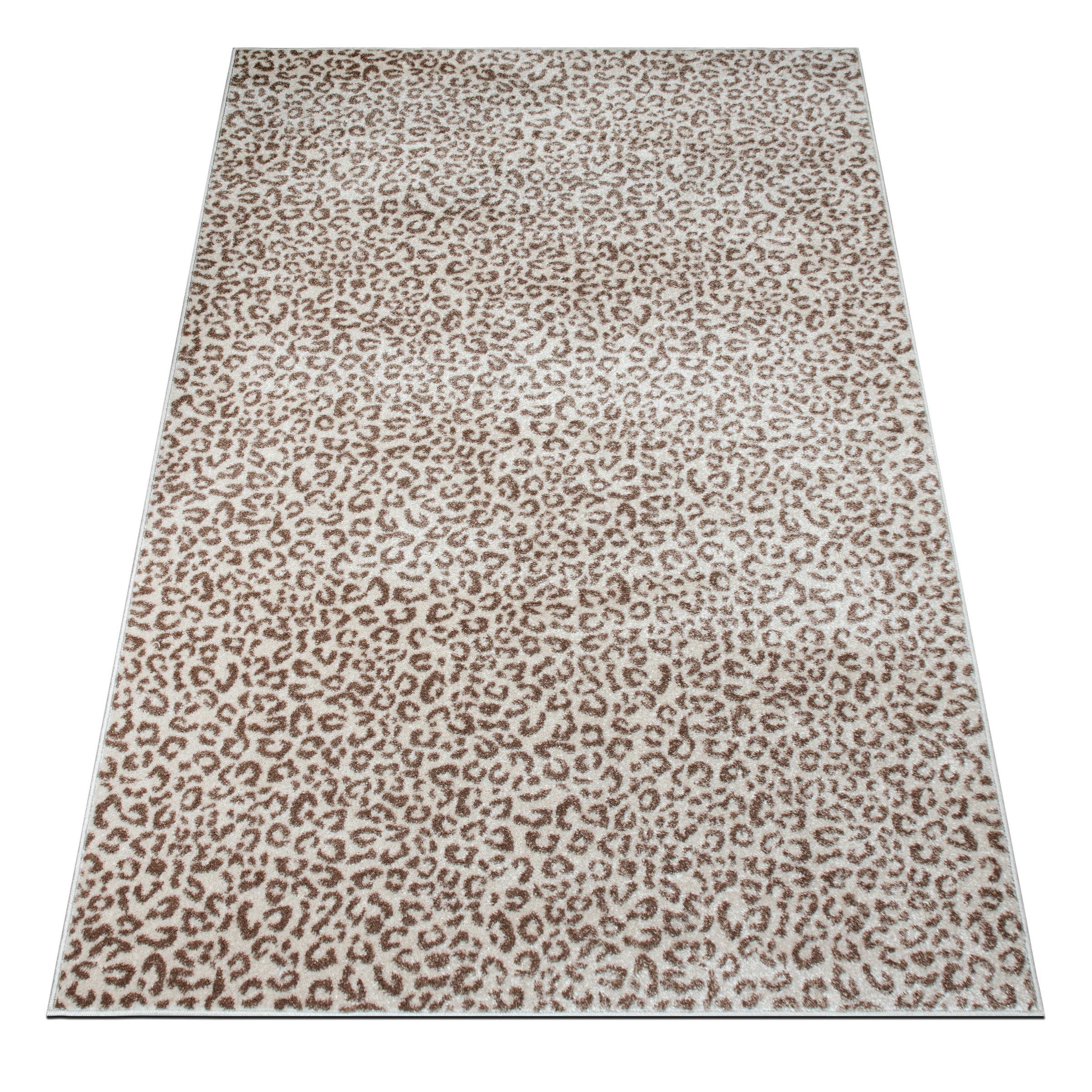 OTTO home Teppich »Fynna, Leoparden-Muster, Animal Print, modern« rechteckig 9 mm Höhe Leo, besonders weicher Flor, Wohnzimmer, Schlafzimmer, Esszimmer