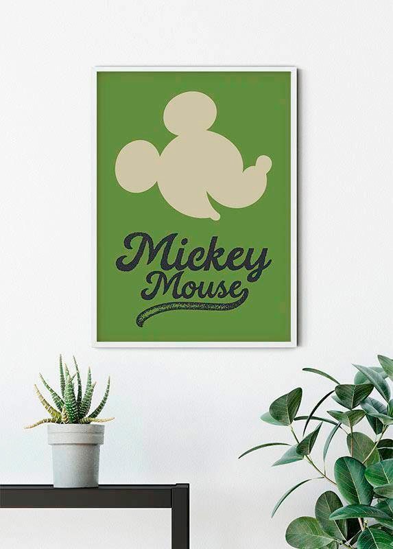 Komar Bild »Mickey Mouse Green Head«, Disney, (1 St.), Wandbild zur Dekoration im Kinderzimmer - ohne Rahmen