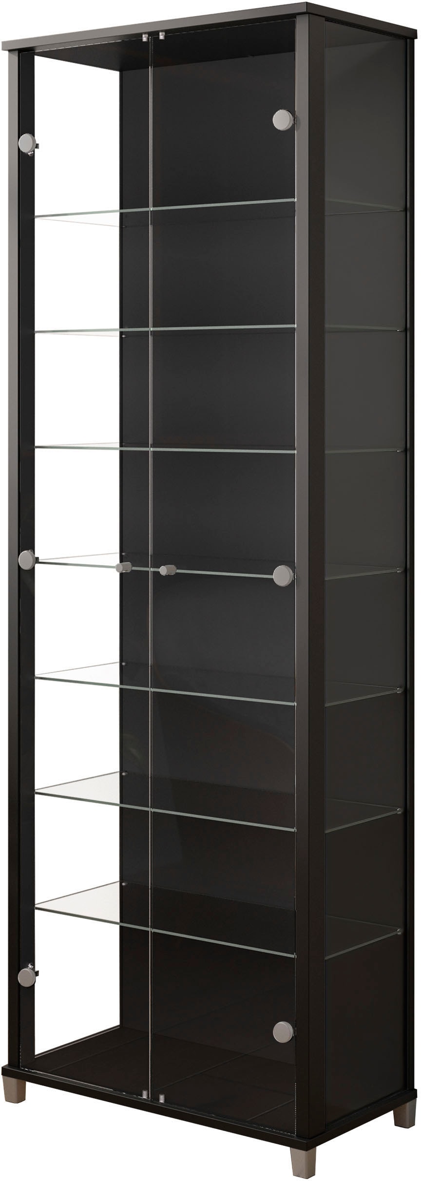 fif möbel Vitrine "Optima" Standvitrine, 2 Glastüren, 7 Böden, vielseitig, perfekt für Sammler