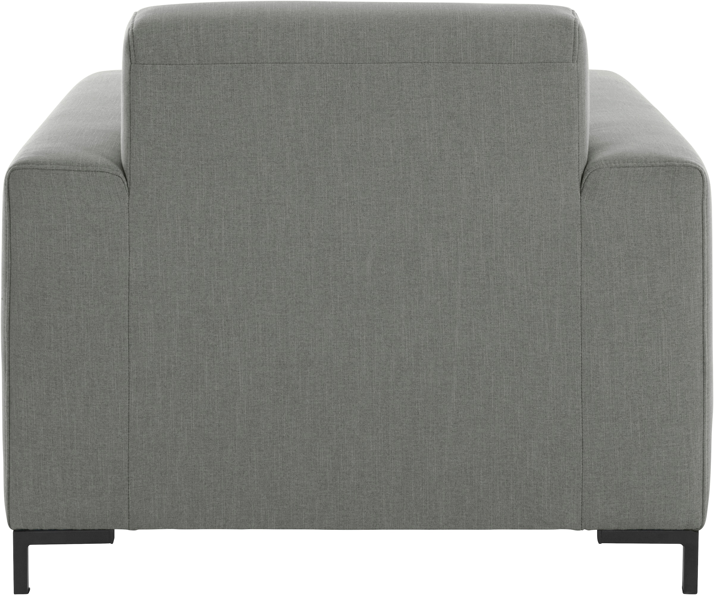 OTTO products Sessel »Grazzo Loungesessel, moderne Sitzheftung, bequemer Einzelsessel«, hochwertige Stoffe aus recyceltem Material, Steppung im Sitzbereich