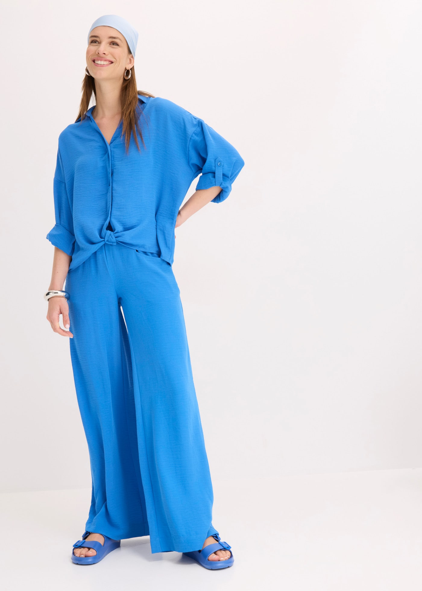 bonprix Marlene-Hose  lässiger Schnitt, bequemer Gummizug, Loose Fit Passform