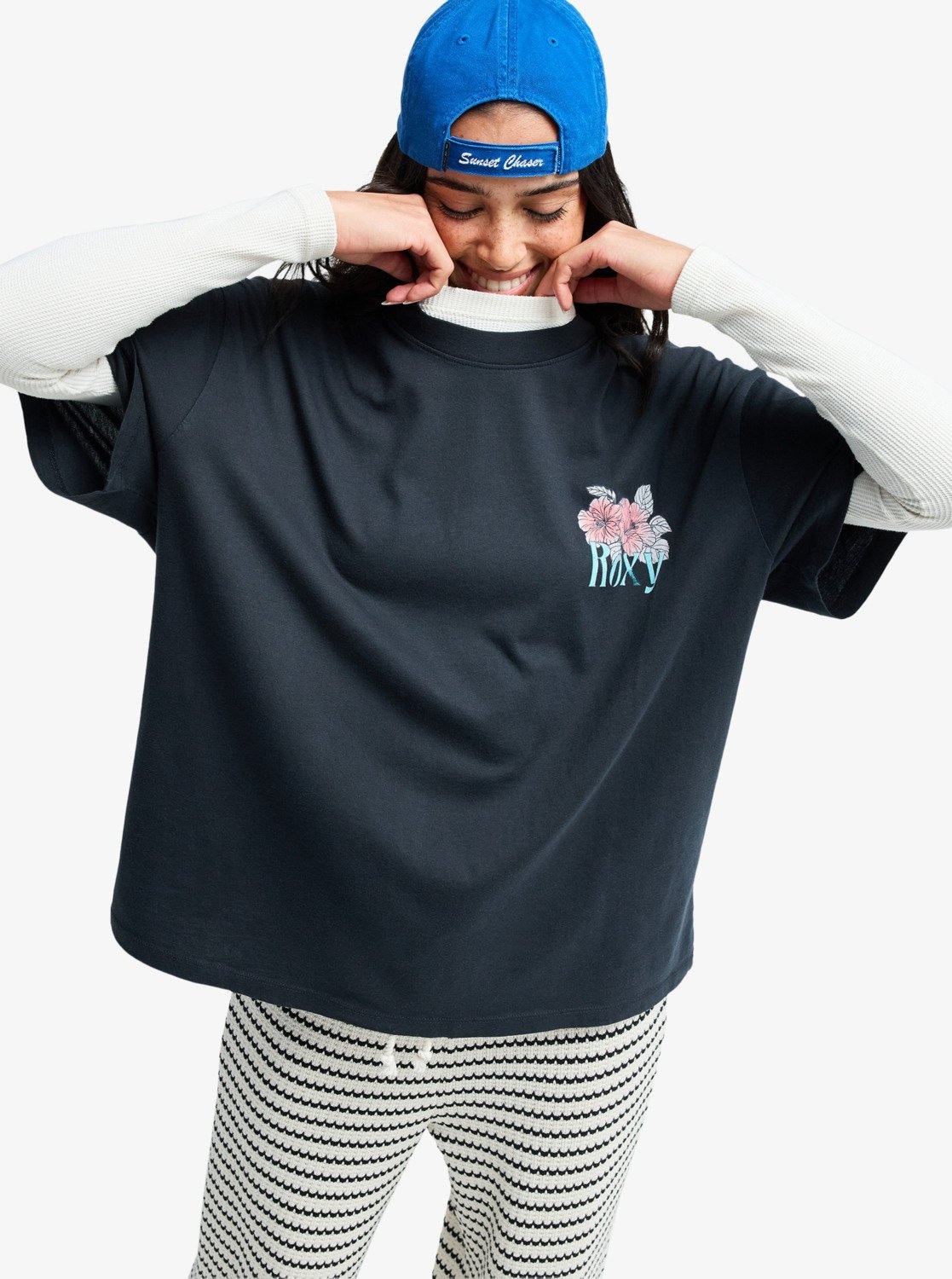 Roxy T-Shirt »TALLOVERSIZE WASHED« Kurzarm, lässiger Stil, für Alltag und entspannte Aktivitäten