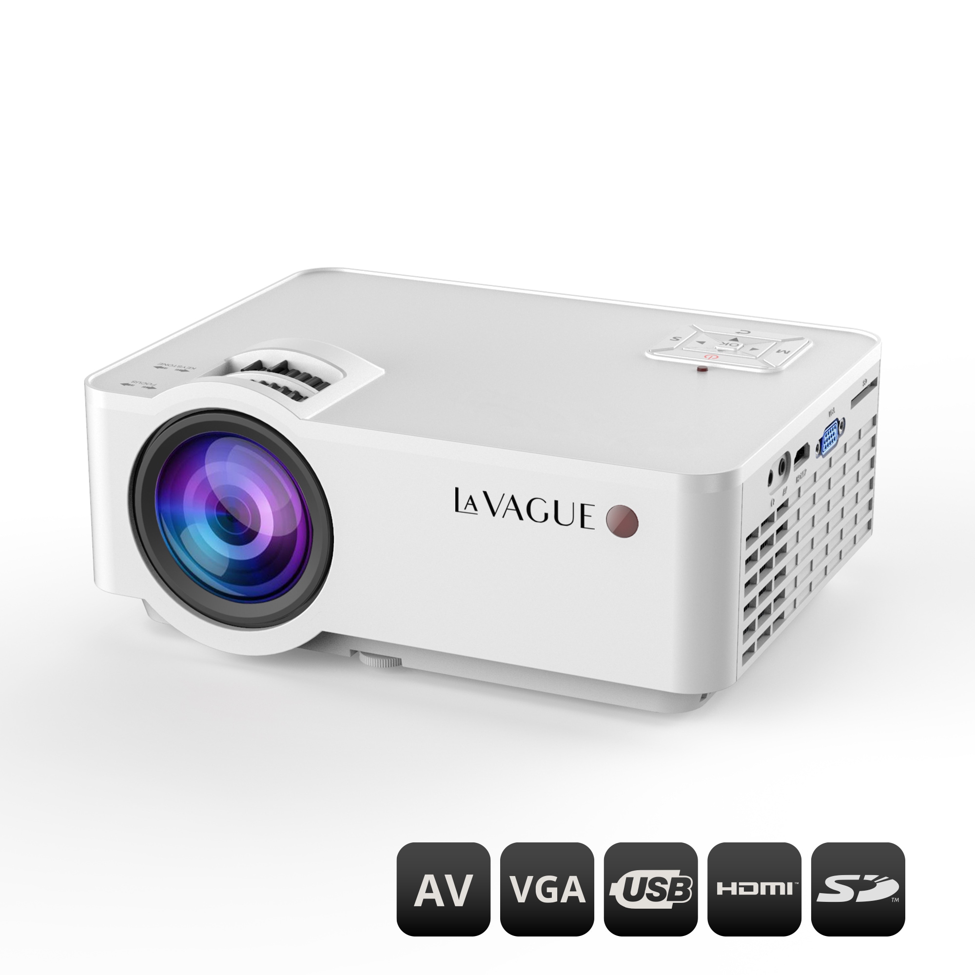 LA VAGUE LCD-Beamer »LED-Projektor inkl. LV-STA100FP LV-HD320 BUNDLE«, Interner Lautsprecher