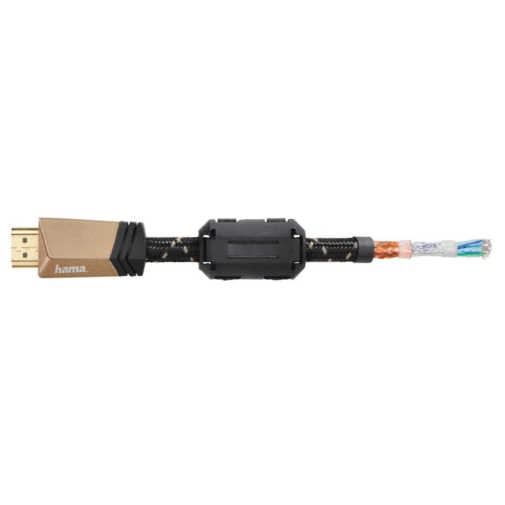 Hama HDMI-Kabel »Premium HDMI™-Kabel m. Ethernet, Stecker-Stecker, 0,75 m«, HDMI, 75 cm