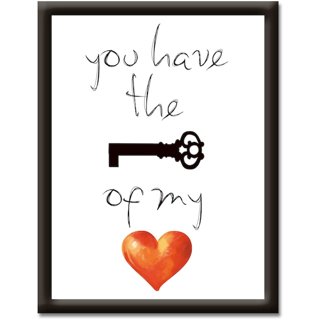 Artland Wandbild »Schlüssel für mein Herz«, Sprüche & Texte, (1 St.) kaufen  im OTTO Online Shop