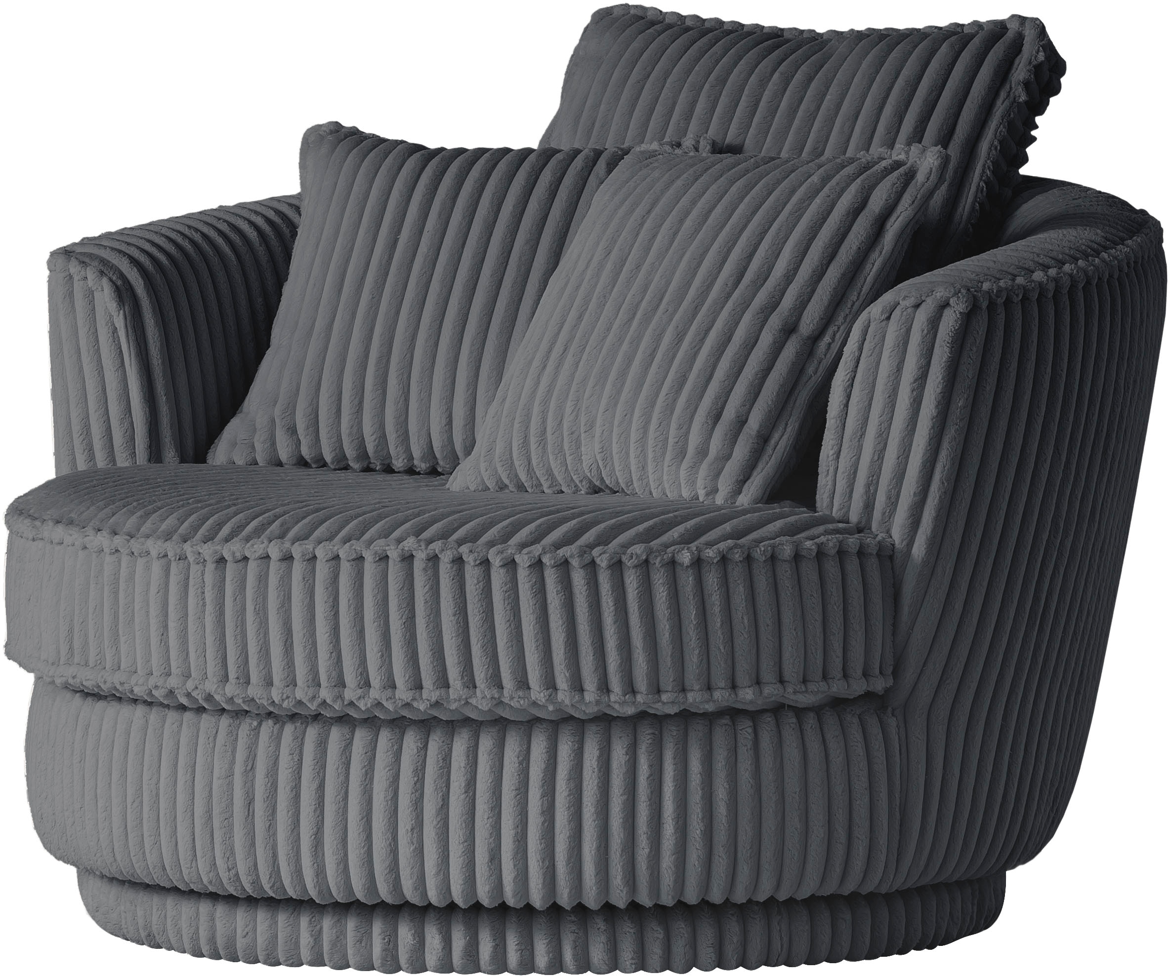 Leonique Drehsessel »MAISIE, Love Seat XXL, Lese-Sessel BIG-«, Sessel in MEGA CORD u. Web-Velours, 360 Grad drehbar