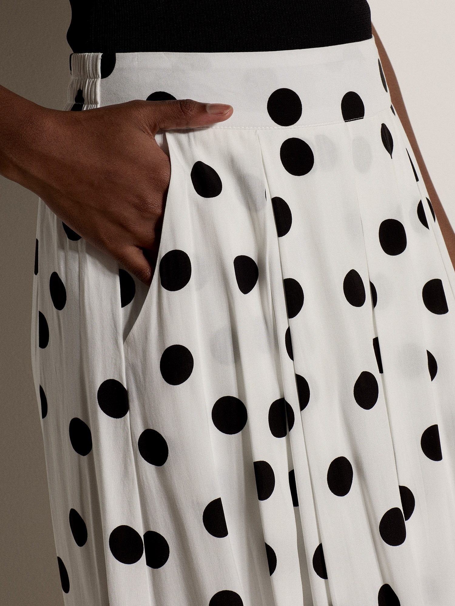 Apricot Midirock »Midi-Rock in A-Linie« mit Polka-Dots