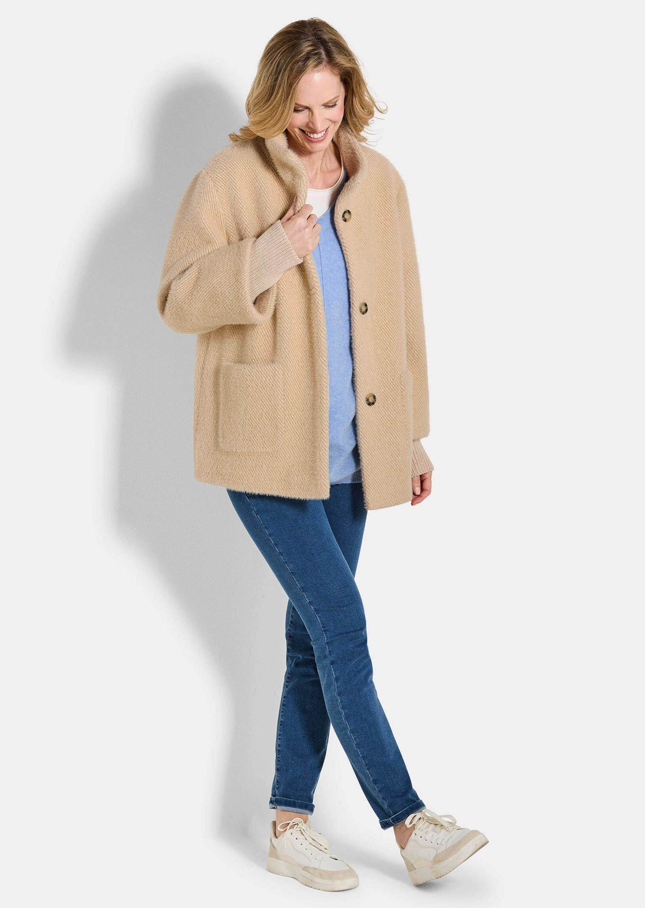 GOLDNER Kurzjacke »Kurzgröße Modische Jacke mit Strickbündchen«