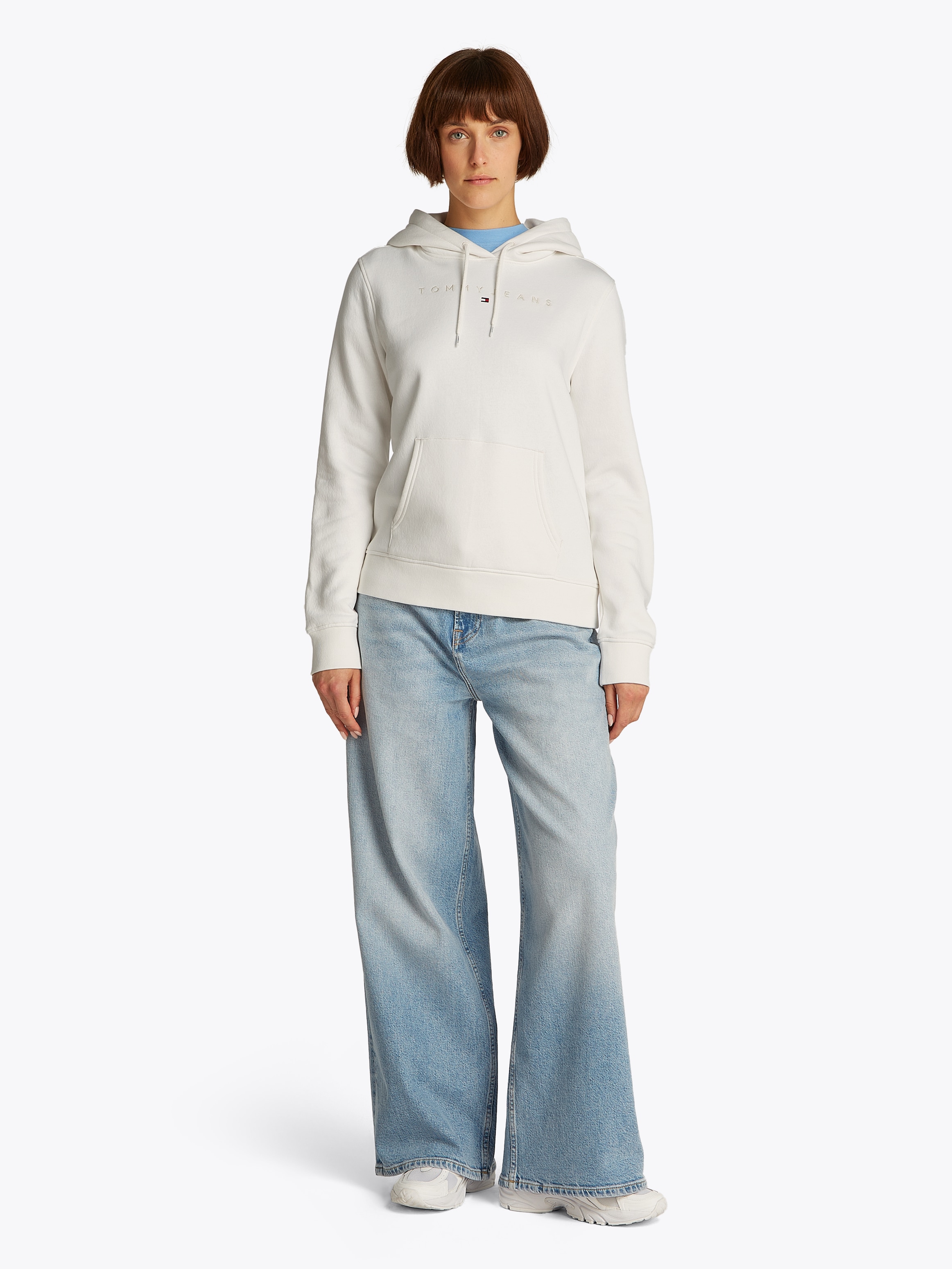 Tommy Jeans Curve Kapuzensweatshirt »TJW REG TONAL LINEAR HOODIE EXT«, in Großen Größen, Kapuze, Logostickerei
