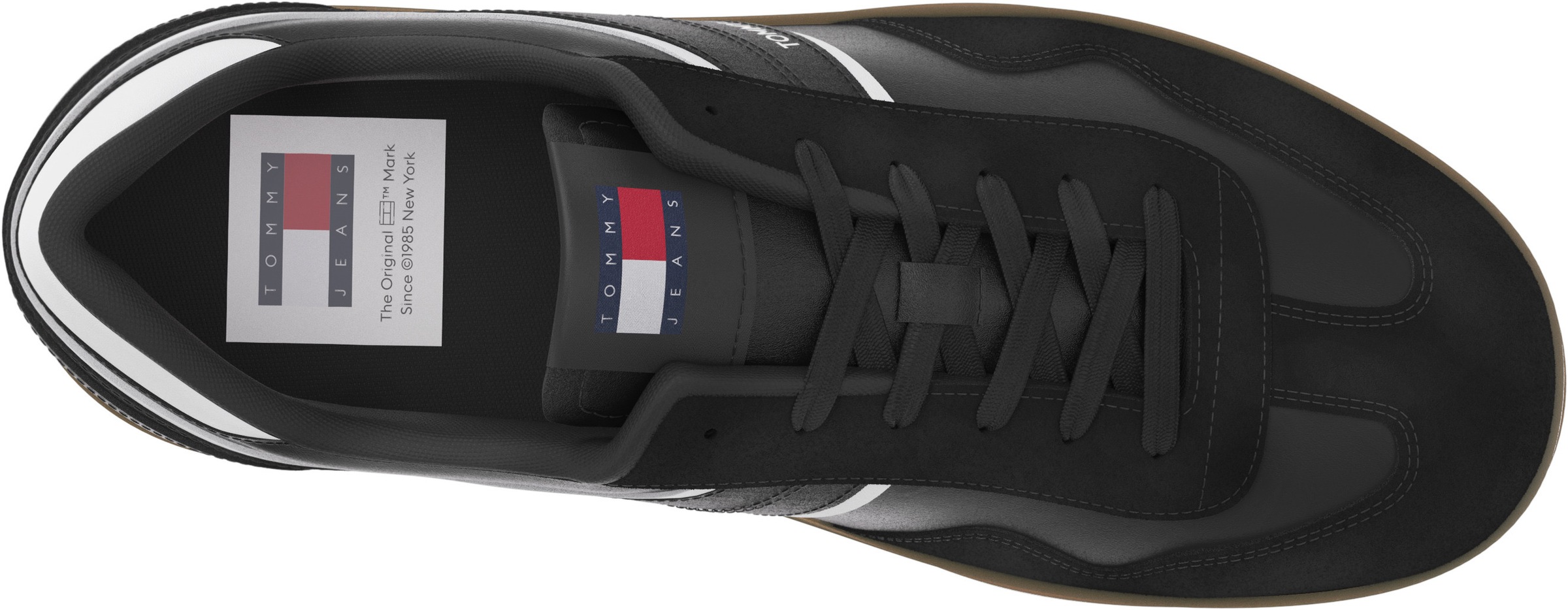 Tommy Jeans Plateausneaker »TJW COURT SNEAKER«, Freizeitschuh, Halbschuh, Schnürschuh mit Kontrast-Details
