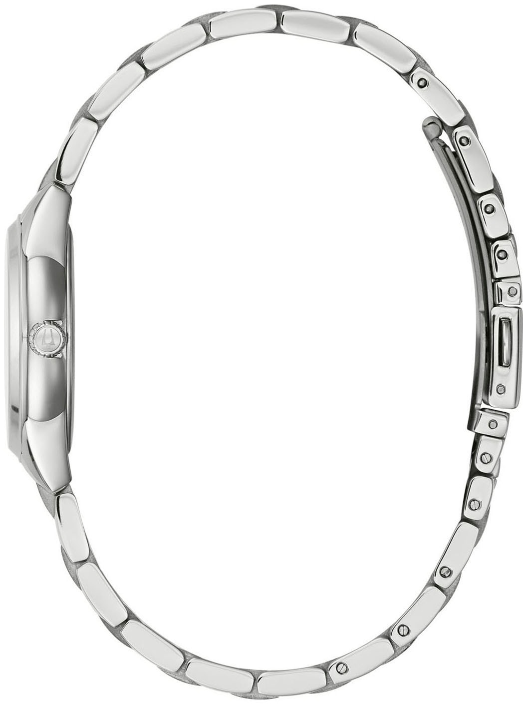 Bulova Quarzuhr, Armbanduhr, Damenuhr, Edelstahlarmband, analog