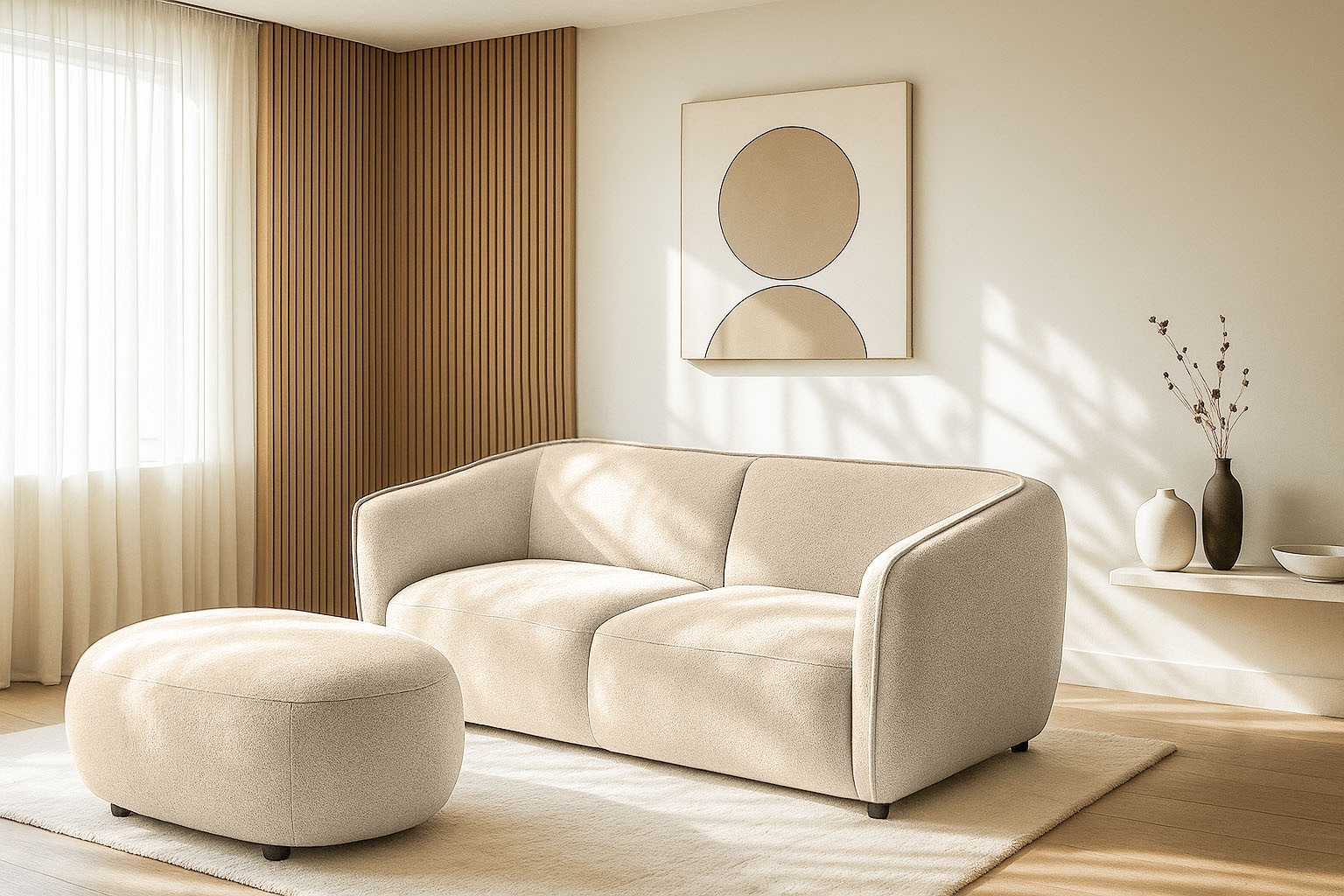 andas Polsterhocker »Ostrup«, schlichtes modernes Design, in verschiedenen Farben