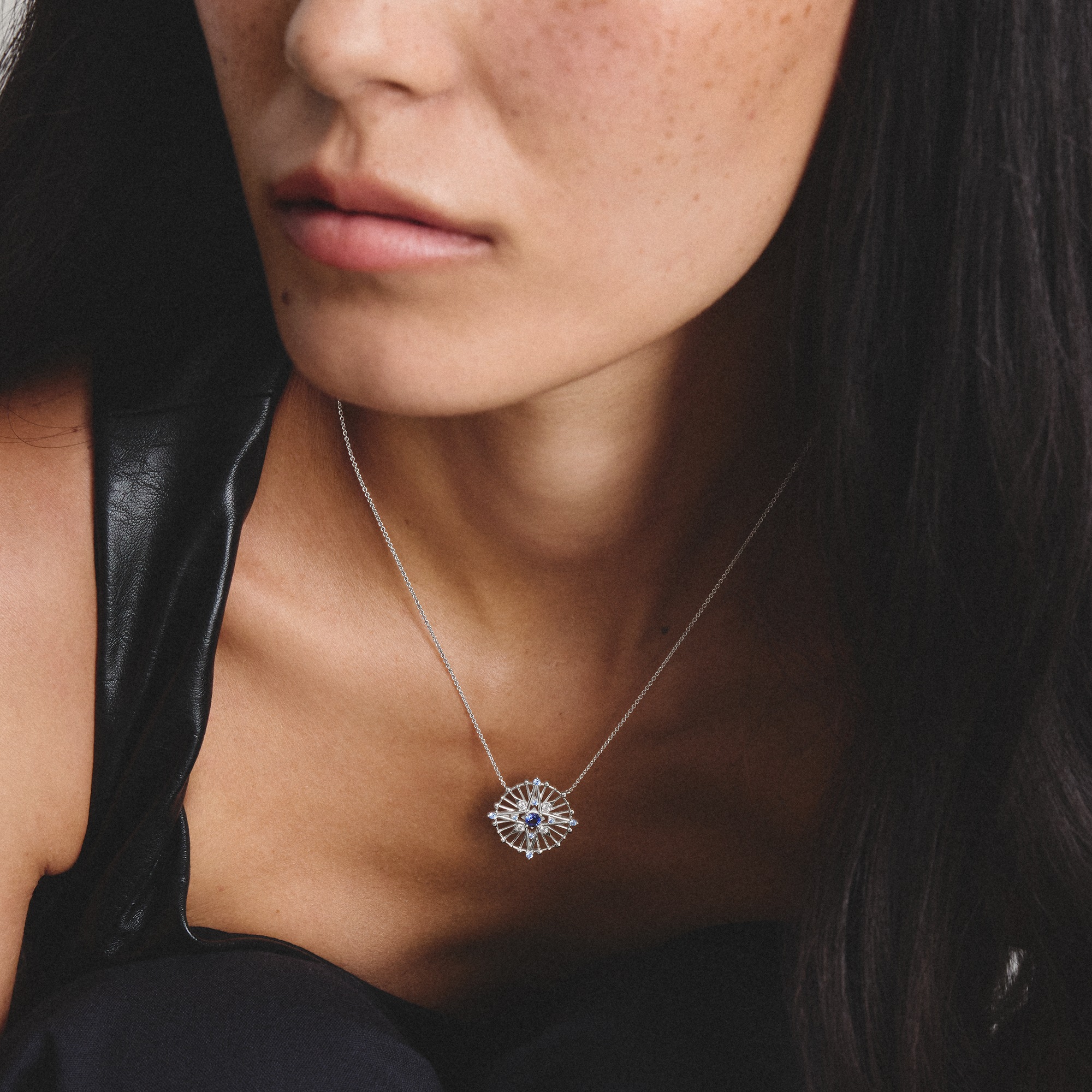 THOMAS SABO Kette mit Anhänger »Midnight Sky Kette« mit Zirkonia (synth.), Glas-Keramik Stein