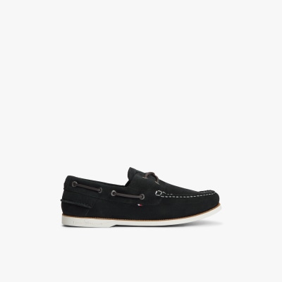 Tommy Hilfiger Bootsschuh »TH BOAT SHOE CORE SUEDE«  , Casualschuh, Freizeitschuh, Schnürer mit Bänder-Durchzügen