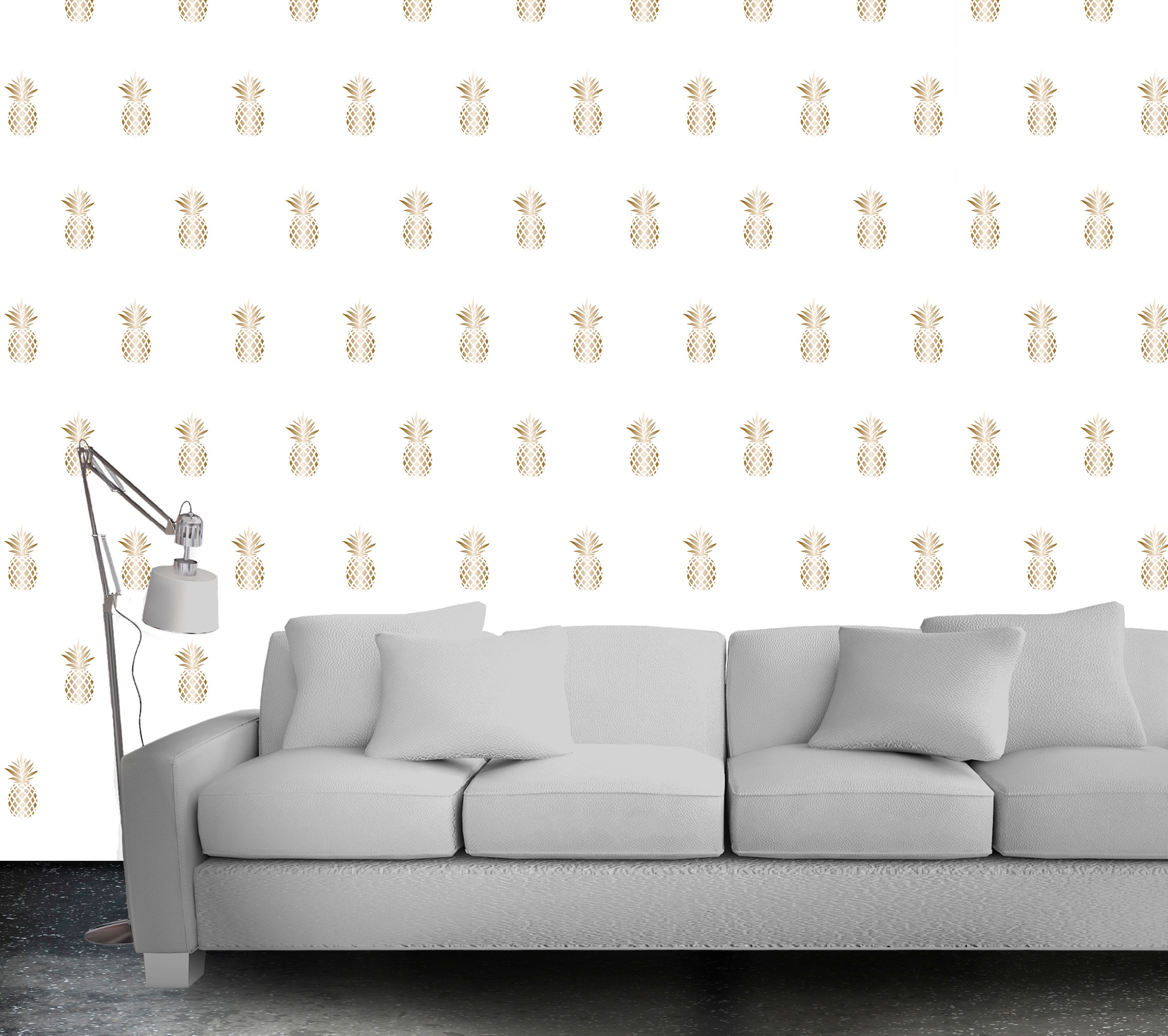 queence Vinyltapete »Ealea« Motiv | bedruckt | botanisch | floral | gemustert | natürlich glatt 90x250cm, selbstklebend, kinderleichte Anbringung, , Sticker