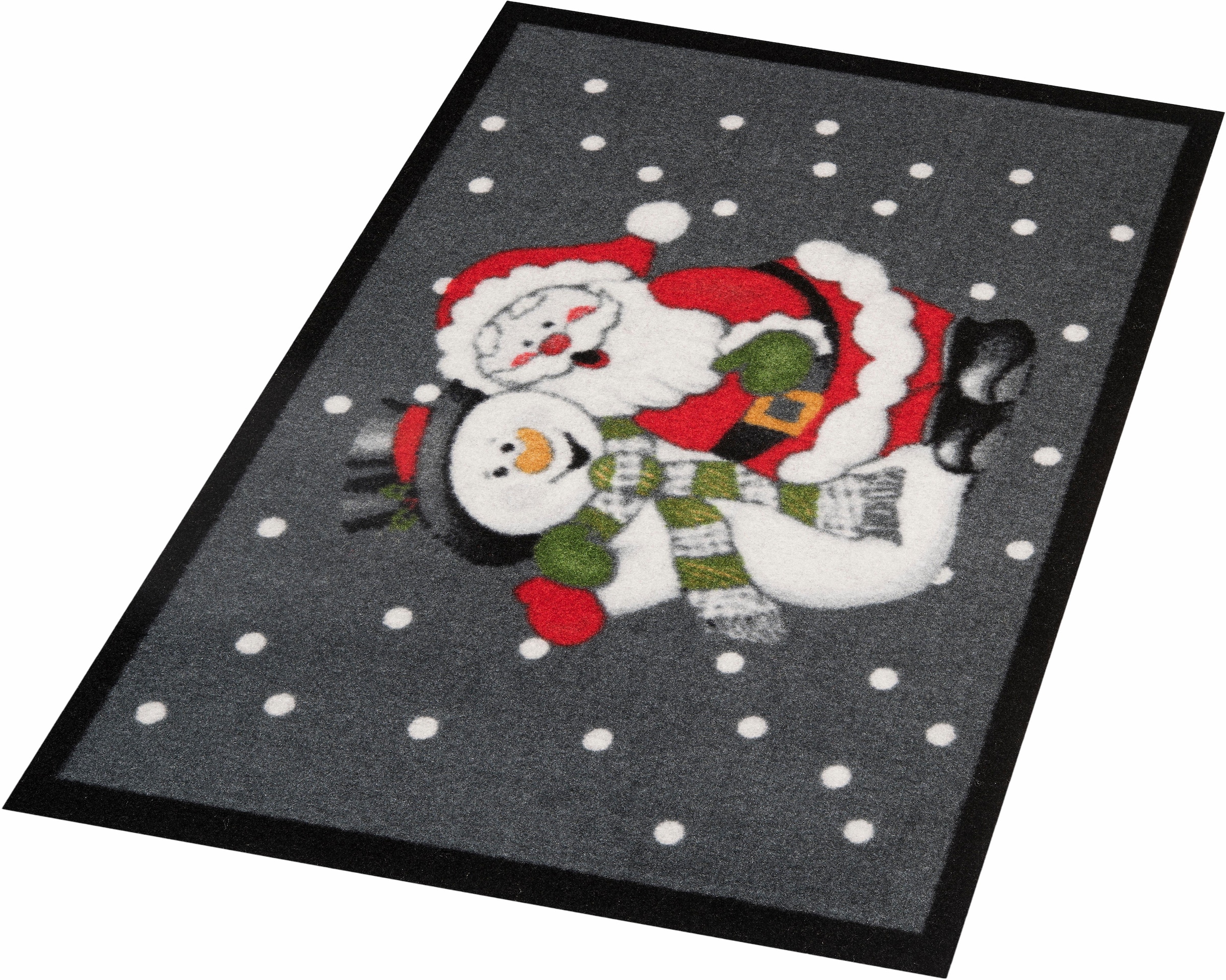 HANSE Home Fußmatte »Santa Snowman«, rechteckig, In- & Outdoor, Rutschfest, Schriftzug, Waschbar, Festlich, Flur