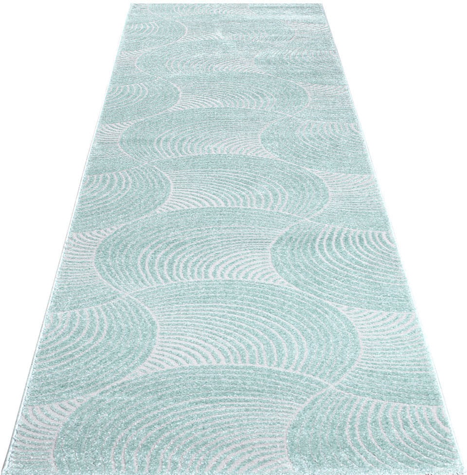 Carpet City Läufer »Friseé-Teppich FANCY 647«, Muster, bei Kurzflor,3D-Optik,Kreisförmiges rechteckig, OTTO Wohnzimmer,Schlafzimmer