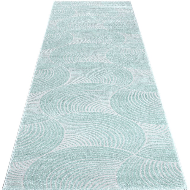 Carpet City Läufer »Friseé-Teppich FANCY 647«, rechteckig, Kurzflor,3D-Optik,Kreisförmiges  Muster, Wohnzimmer,Schlafzimmer bei OTTO