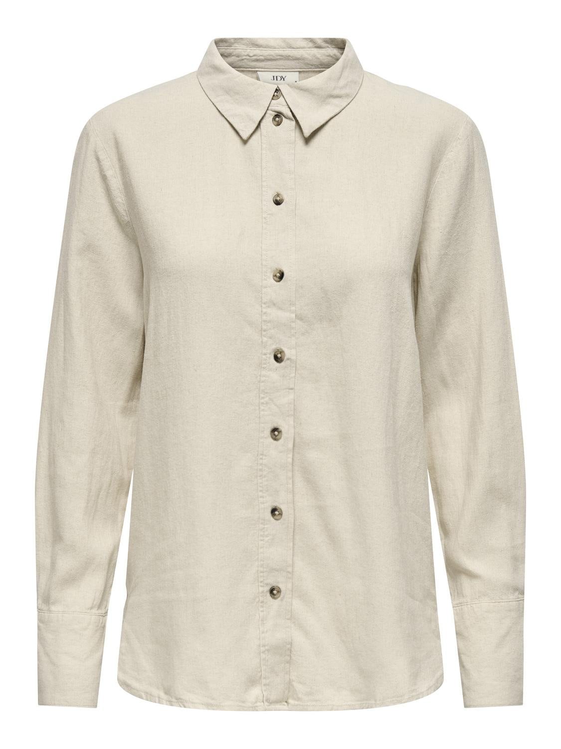 JDY Hemdbluse »JDYSAY L/S LINEN LOOSE SHIRT WVN NOOS«