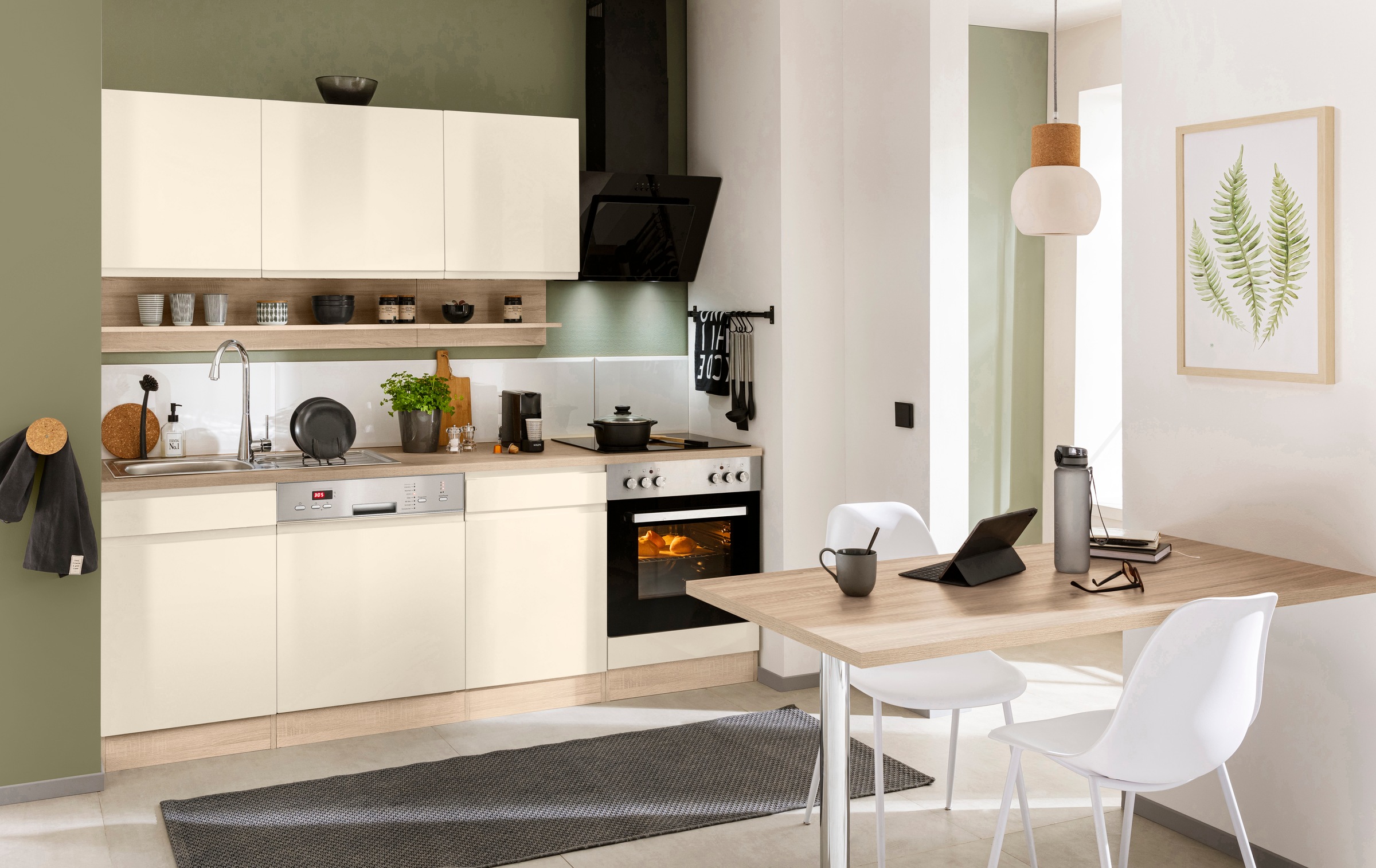 KOCHSTATION Küchenzeile »KS-Virginia« Breite 220 cm, wahlweise mit oder ohne E-Geräte