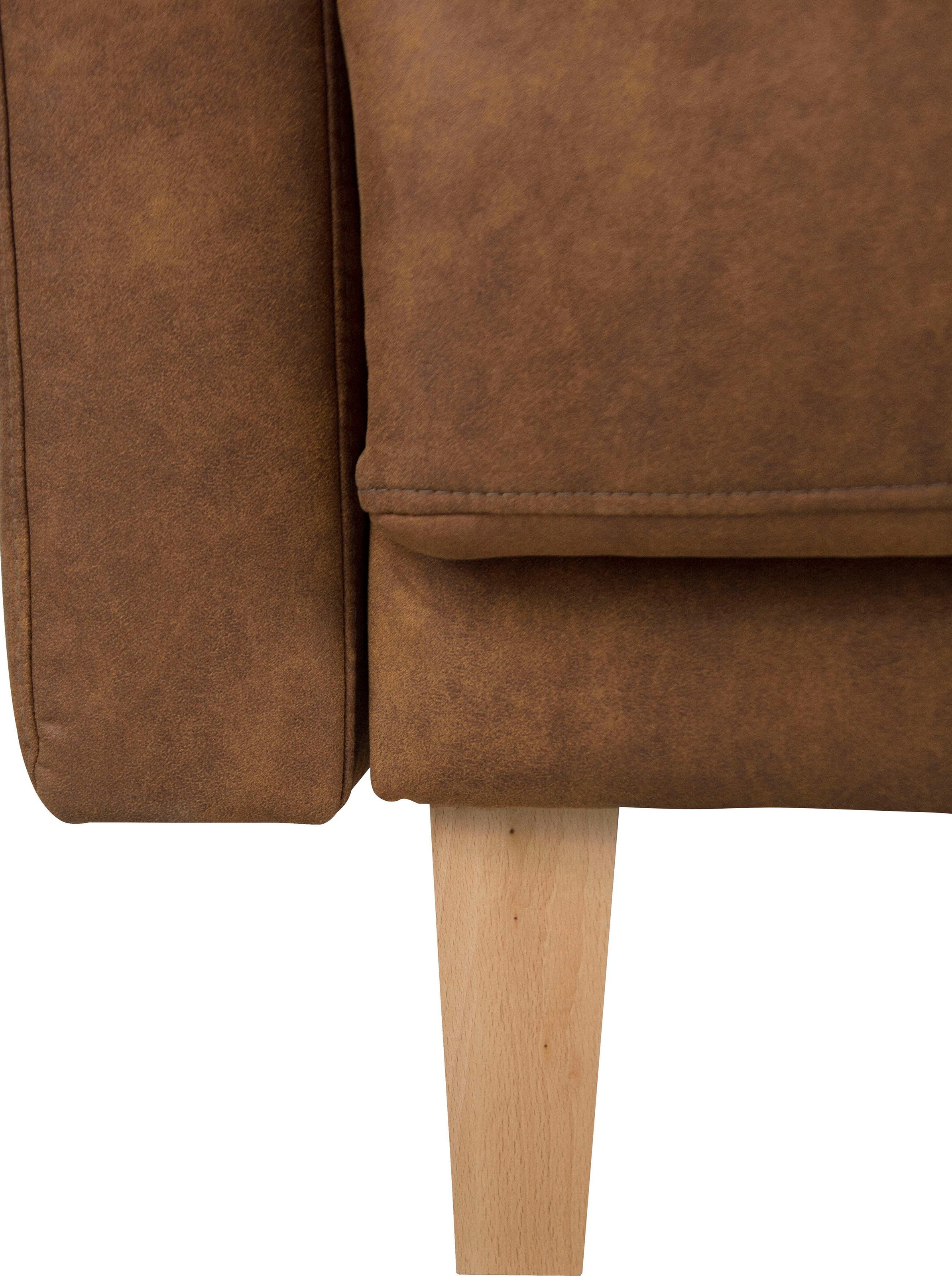 Home affaire Ecksofa »TRIPLO optionale Schlafsofa mit Bettkasten, Maße B/T/H: 234/164/89 cm«, L-Form wahlweise mit Bettfunktion - Liegefläche 132x210 cm