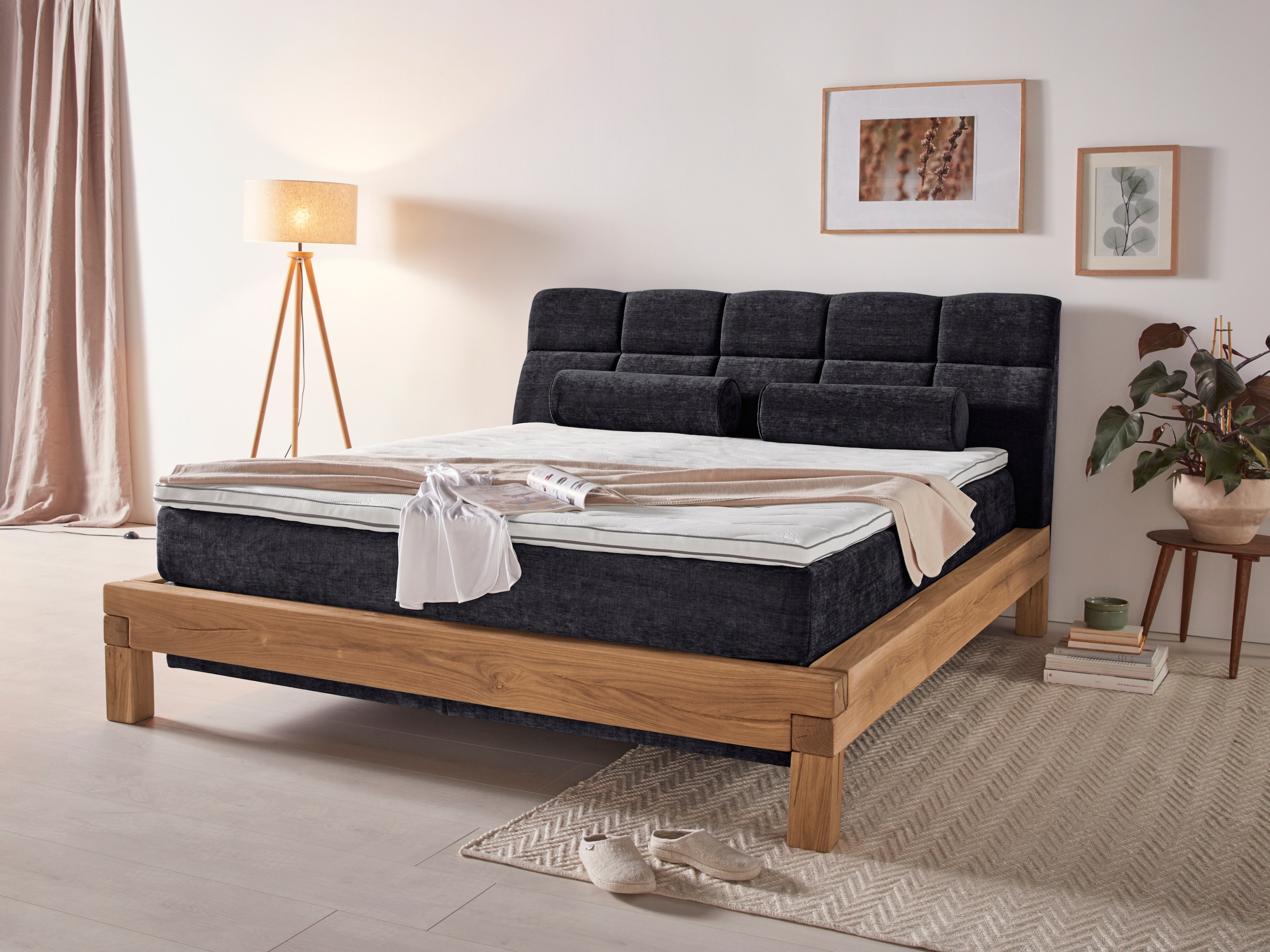 Home affaire »Villads« Liegefläche: 180/200 cm, Inside-Boxspring-Unterbau, recycelte Stoffe