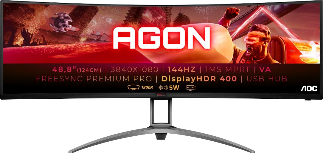 Curved-Gaming-Monitor »AG493QCX«, 124 cm/49 Zoll, 3840 x 1080 px, Full HD, 1 ms...