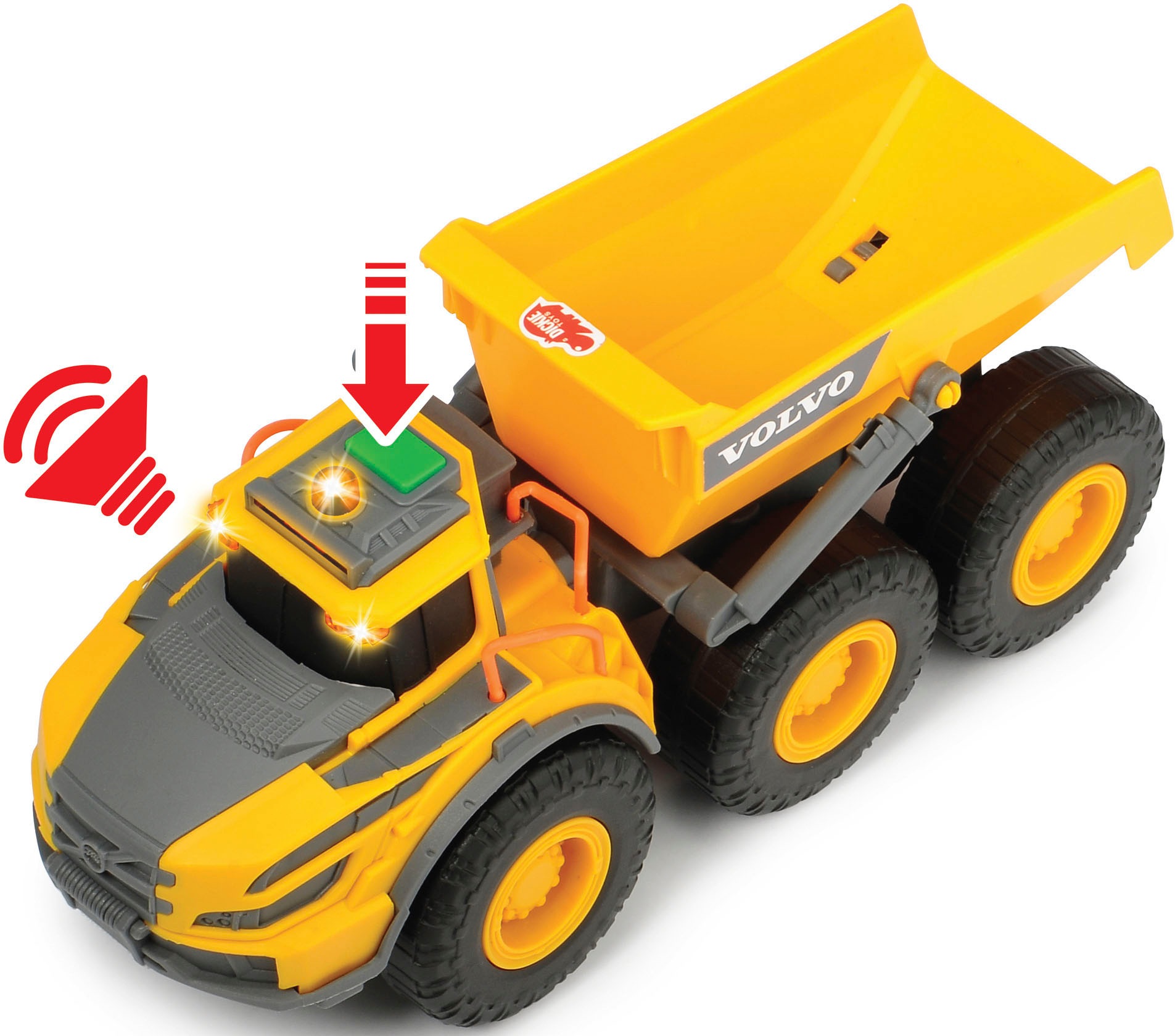 Dickie Toys Spielzeug-Baumaschine »Volvo Articulated Hauler«, mit Licht & Sound