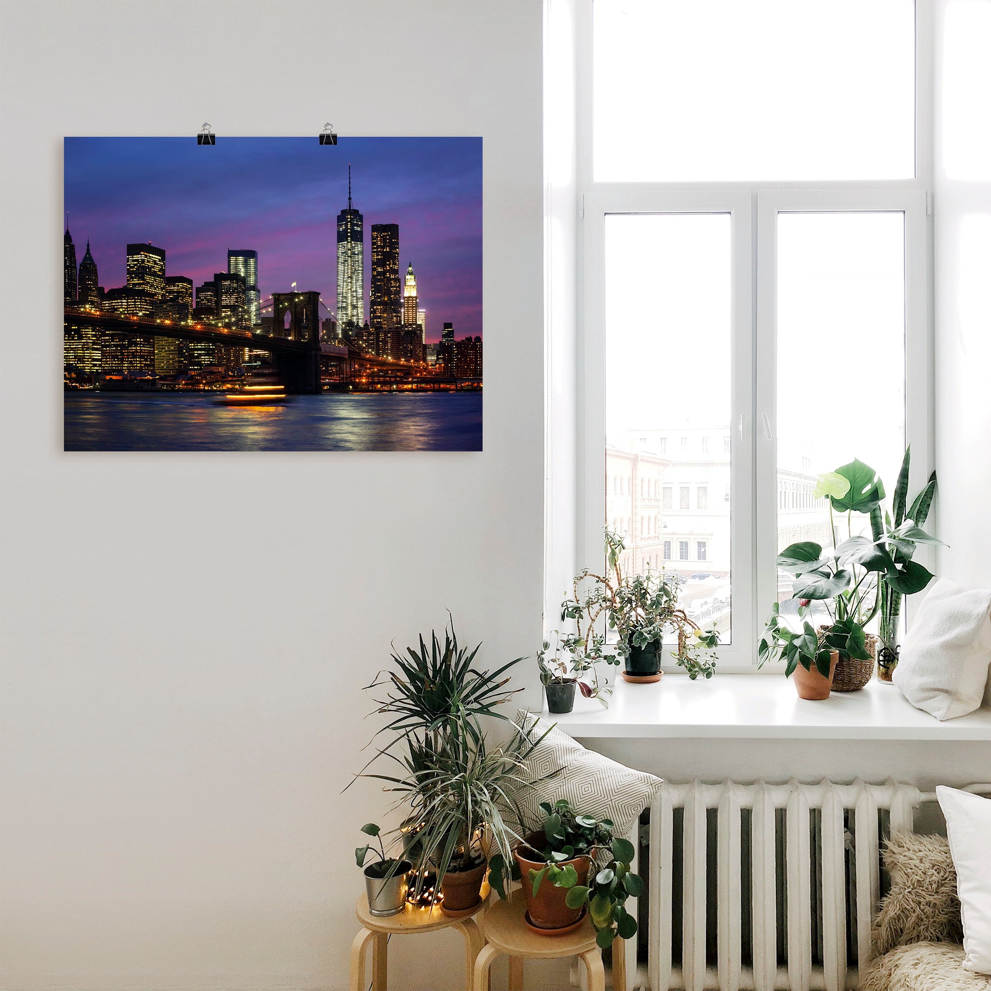 Artland Wandbild »Brooklyn Bridge«, Amerika, (1 St.), als Poster, Wandaufkleber in verschied. Größen