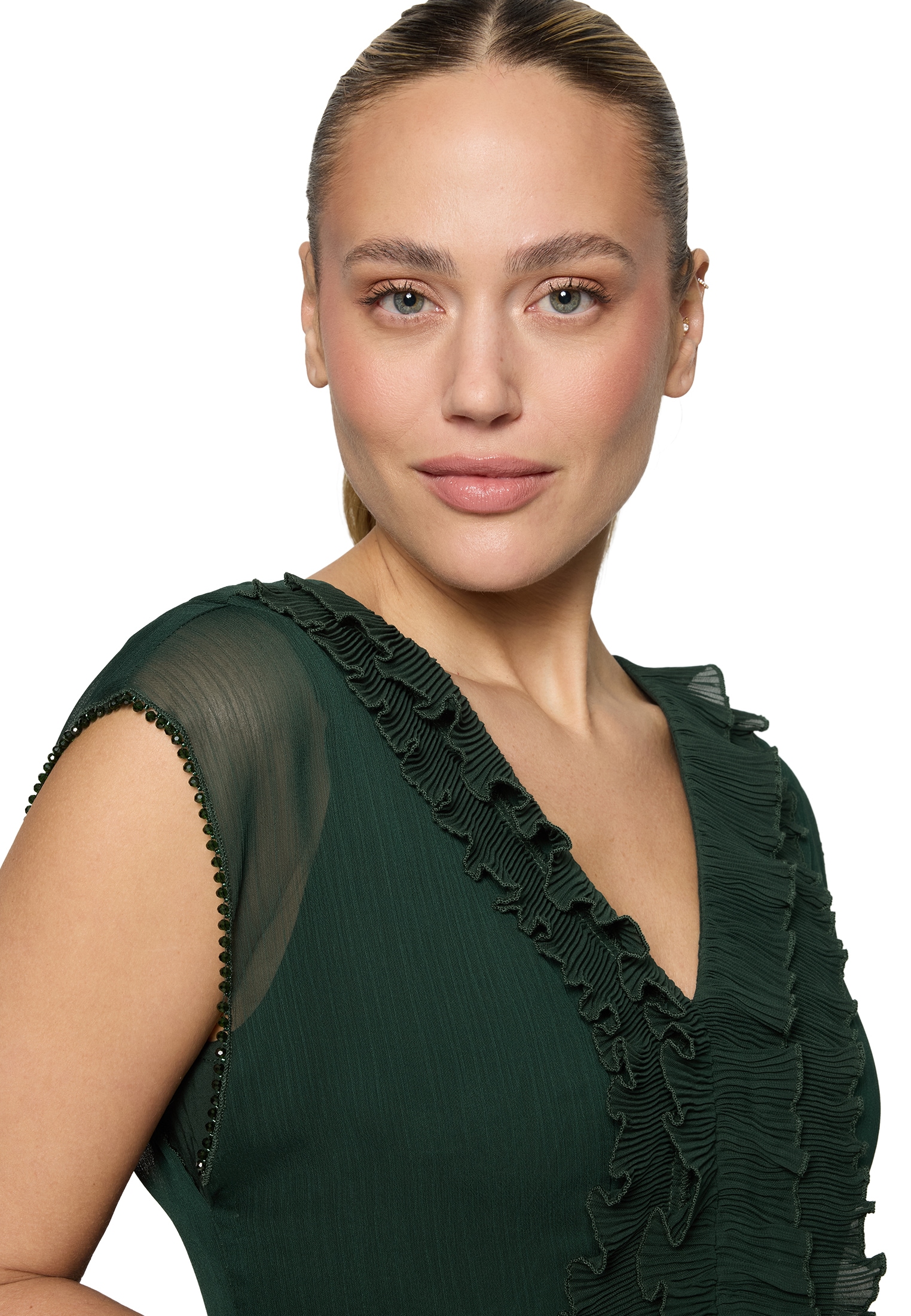 Zero Chiffonkleid »Chiffonkleid mit Rüschen«