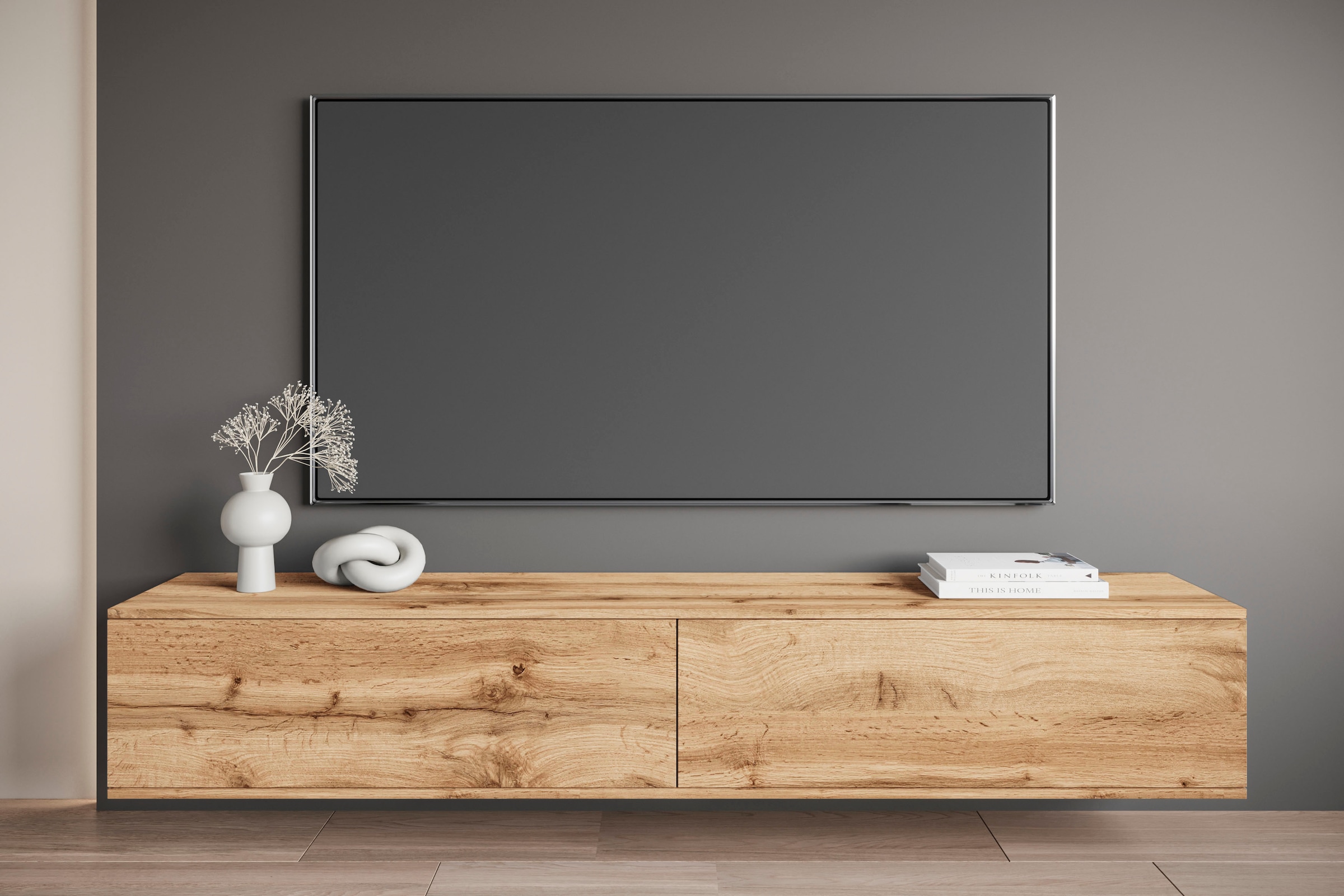 OTTO home Lowboard »Kenia« 1 Stk. tlg. 2 Klappen – flexibel hängend oder stehend montierbar