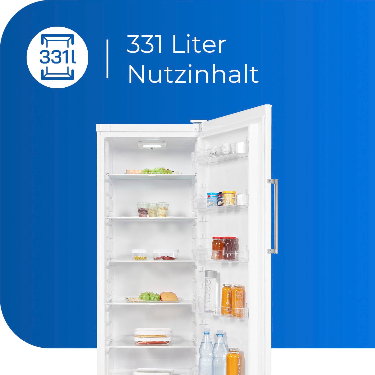 exquisit Kühlschrank »KS350-V-H-040E«, KS350-V-H-040E weiss, 173 cm hoch, 60 cm breit