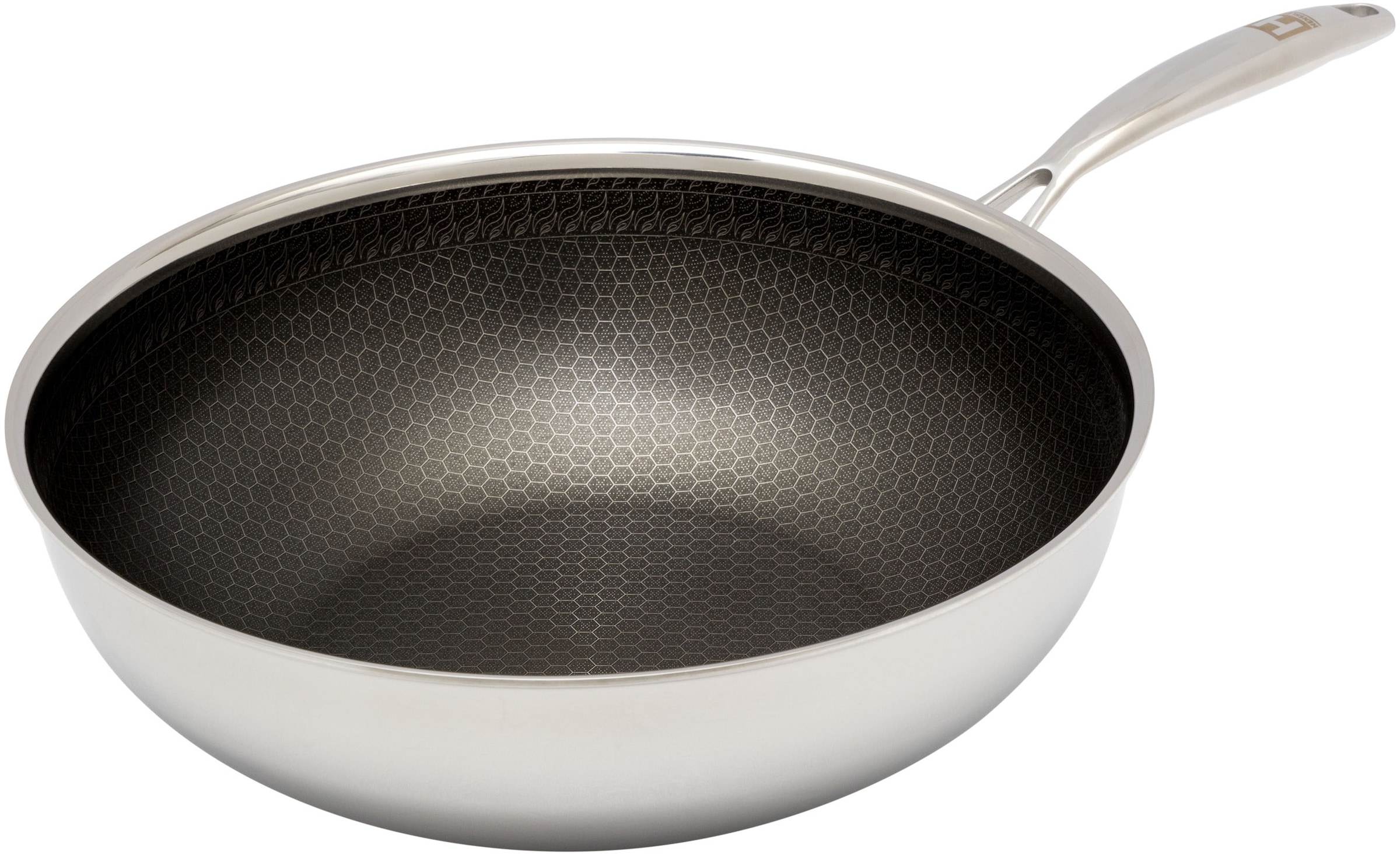 HENSSLERS Wok »HENSSLERS Edelstahl Wok inkl. Glasdeckel, Ø 28 cm« Edelstahl 2 Stk. tlg. Wokpfanne für die asiatische Küche