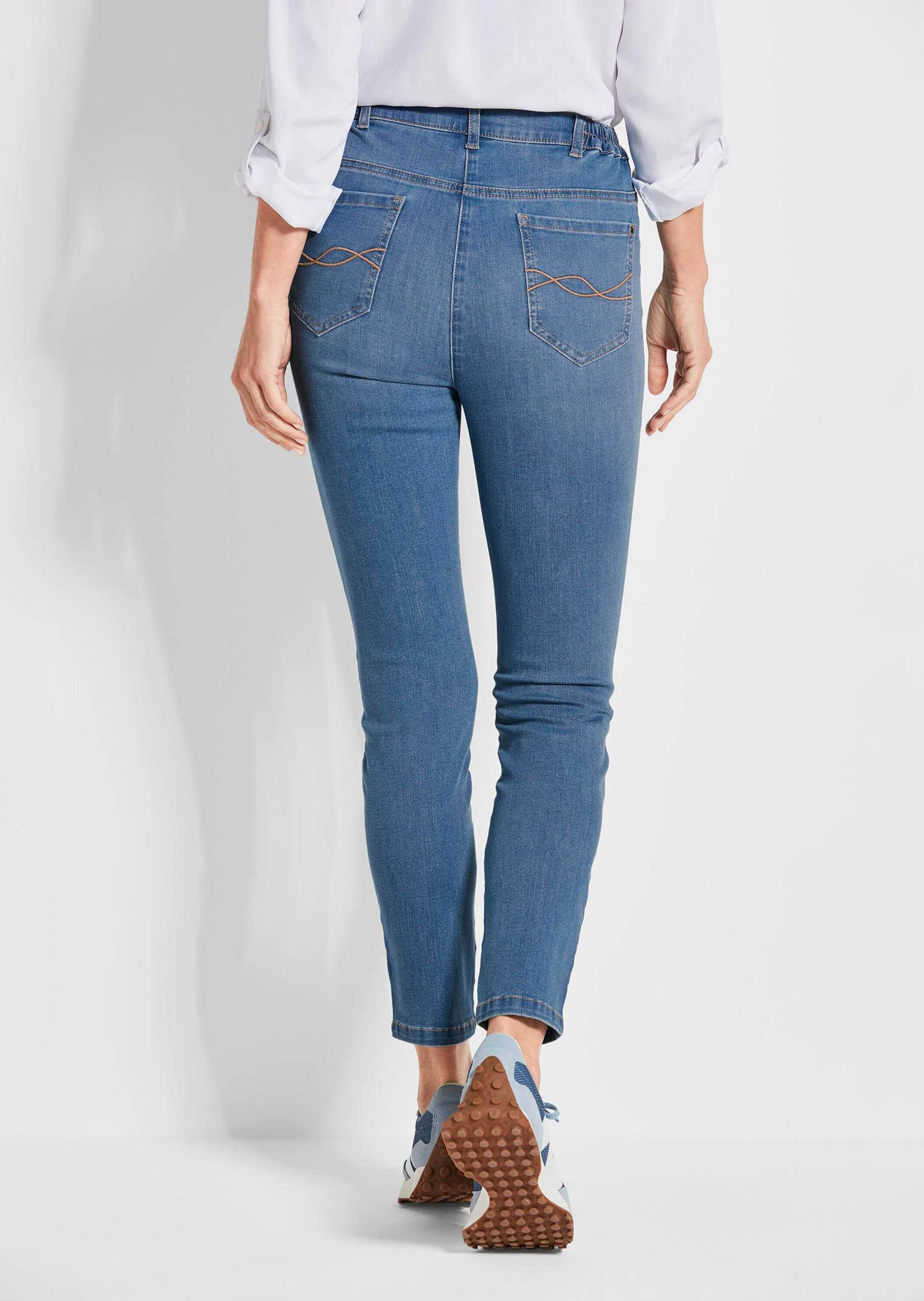 GOLDNER 7/8-Hose »Kurzgröße Slim Fit Jeans BELLA mit Dehnbund«