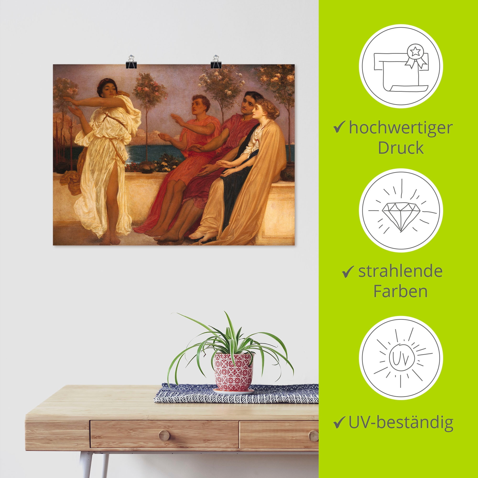 Artland Wandbild »Tanzendes griechisches Mädchen.« Gruppen & Familien 1 Stk. tlg. als Leinwandbild, Poster in verschied. Größen