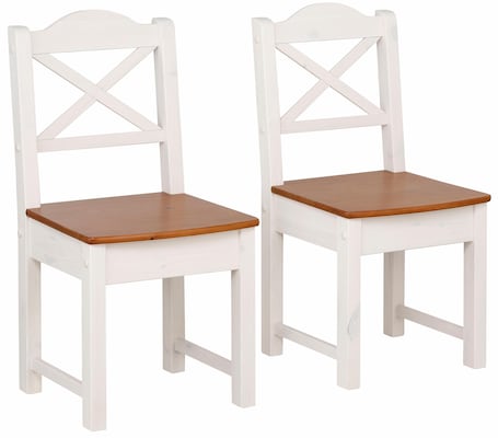Holzstühle in Weiß
