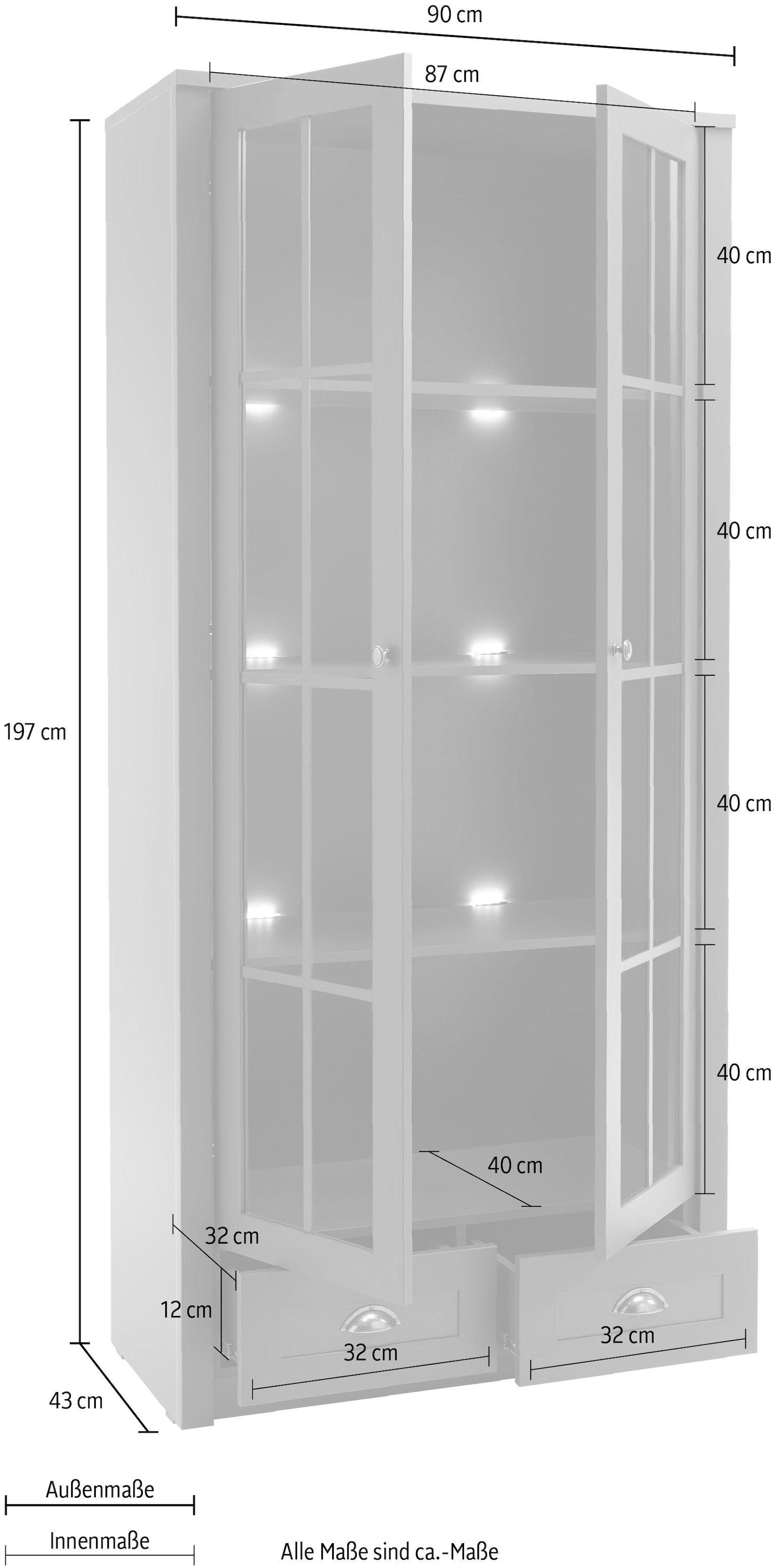 Home affaire Vitrine »Ascot«, Höhe 197 cm bestellen bei OTTO