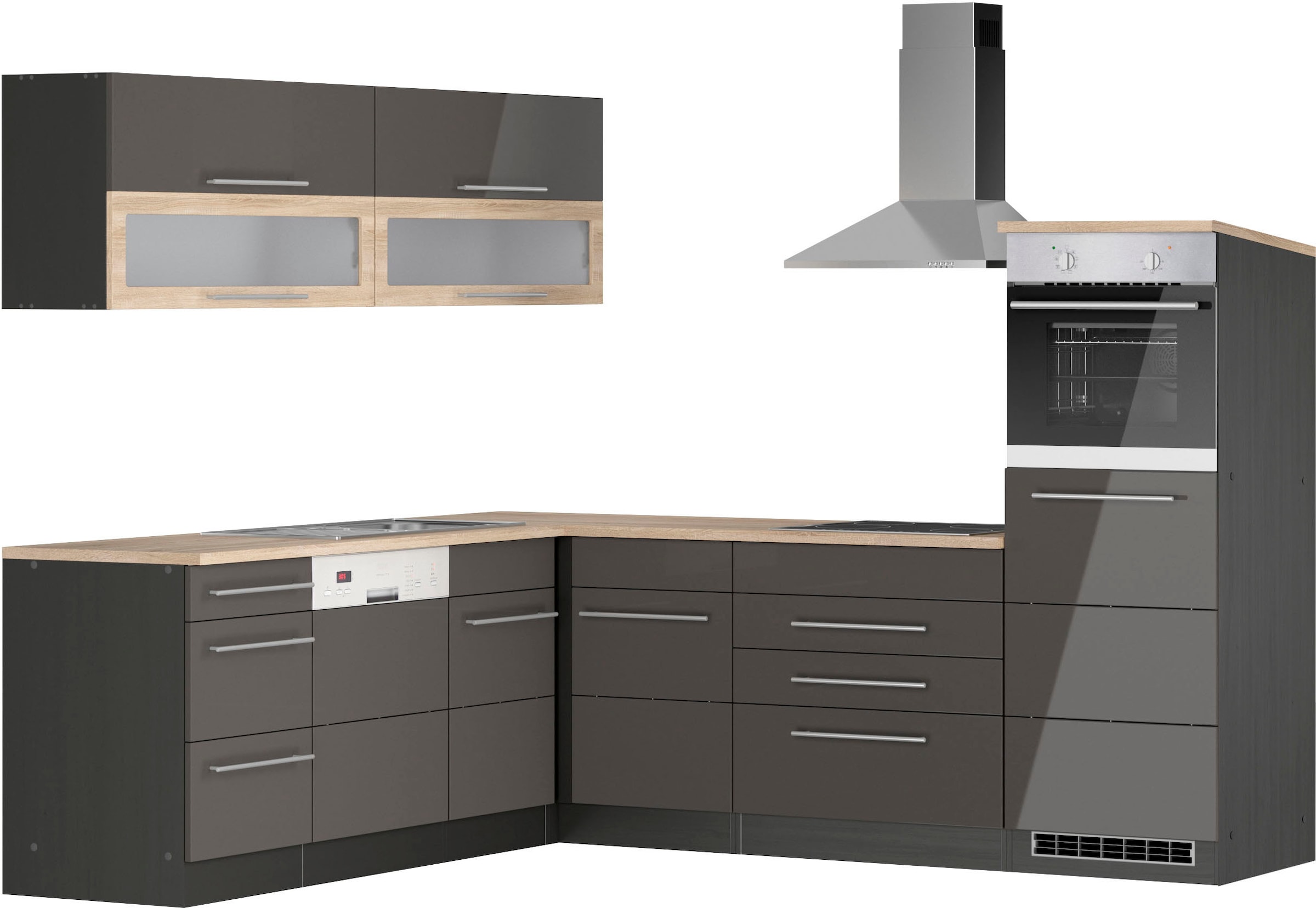 KOCHSTATION Winkelküche »KS-Wien« Stellbreite 220 x 250 cm, wahlweise mit E-Geräten