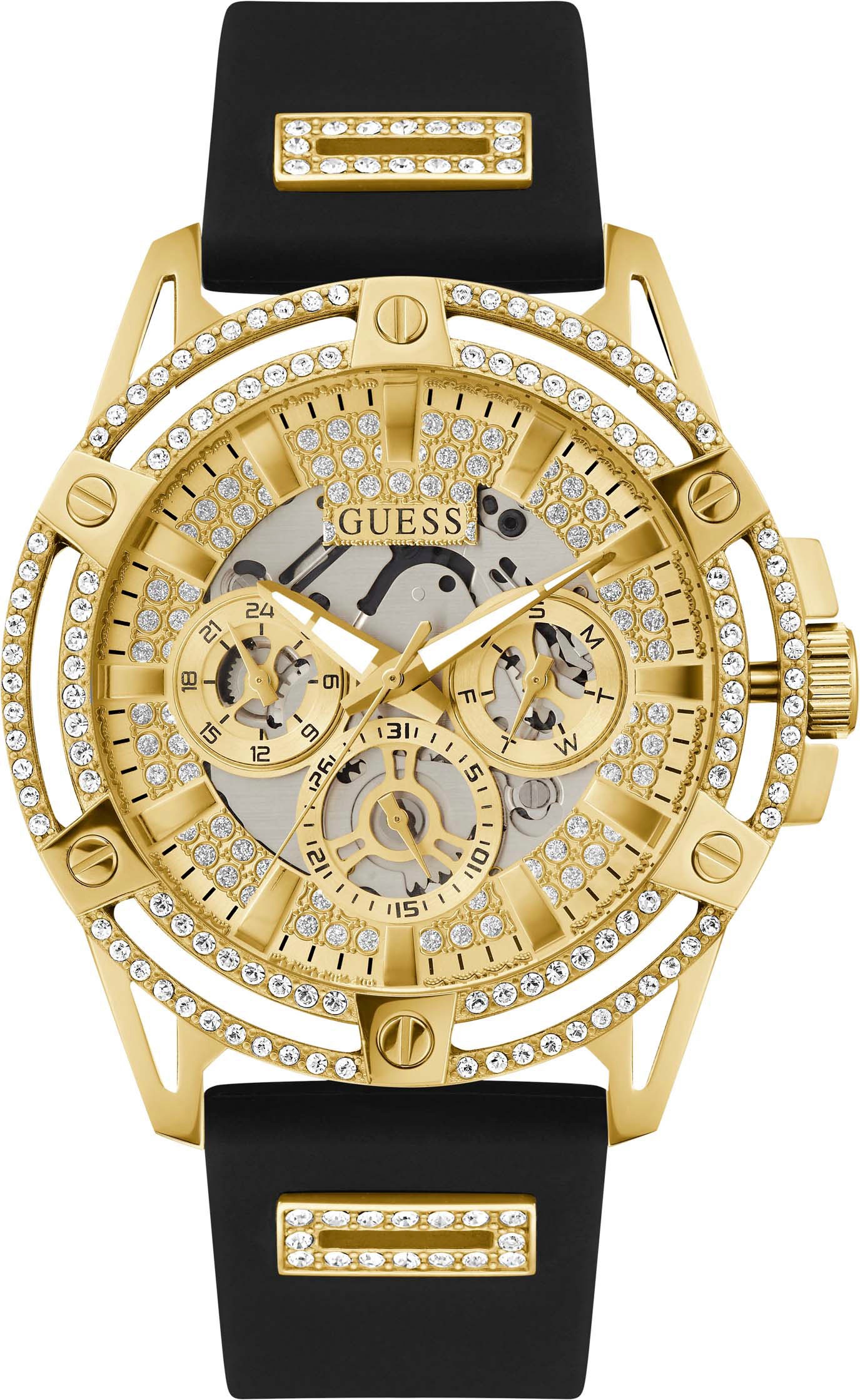 Guess Multifunktionsuhr »KING«, Armbanduhr, Quarzuhr, Herrenuhr