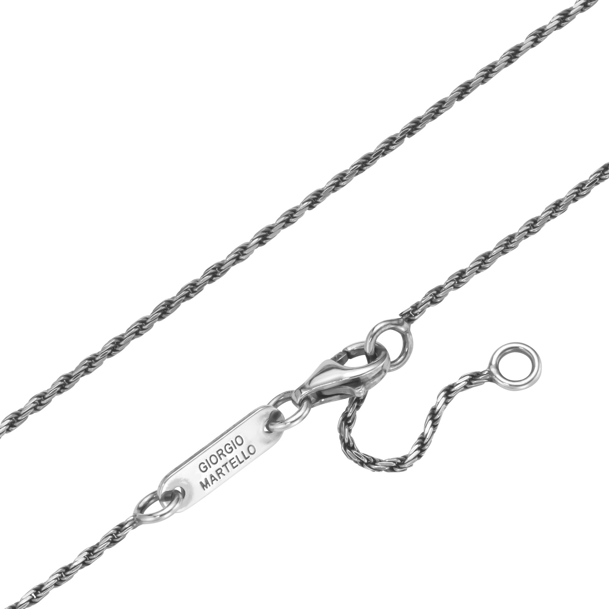 GIORGIO MARTELLO MILANO Kette mit Anhänger »Kette mit Anhänger Kreuz, schwarze Spinelle, Silber 925«