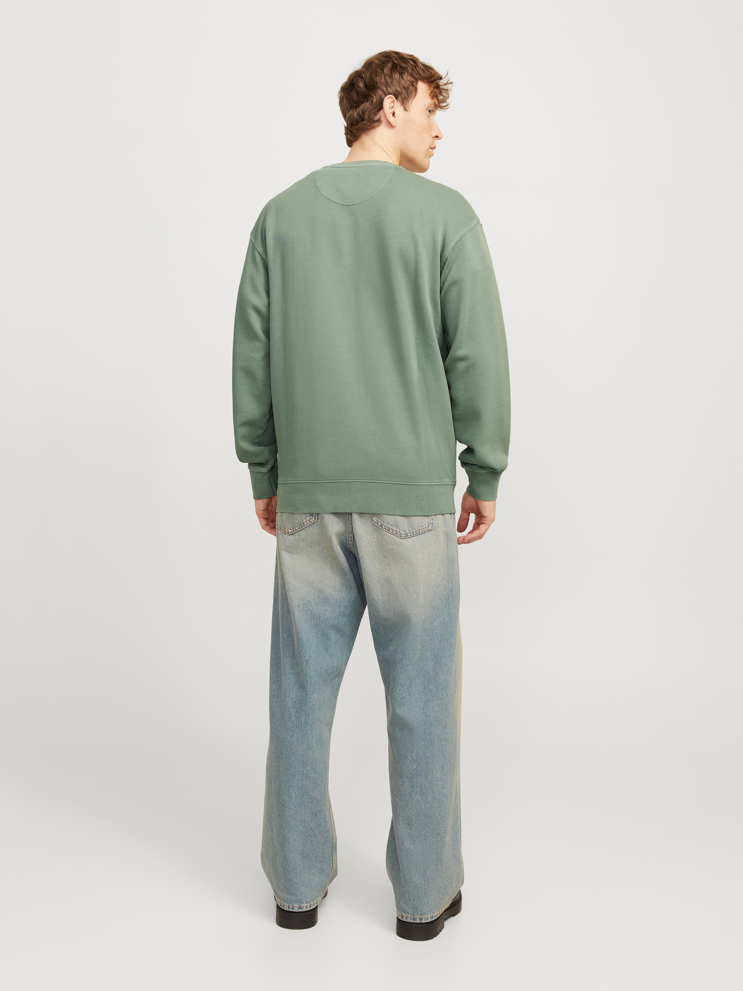 Jack & Jones Sweatshirt »JJECHARGE FADED SWEAT CREW NECK NOOS«, mit Rippbündchen