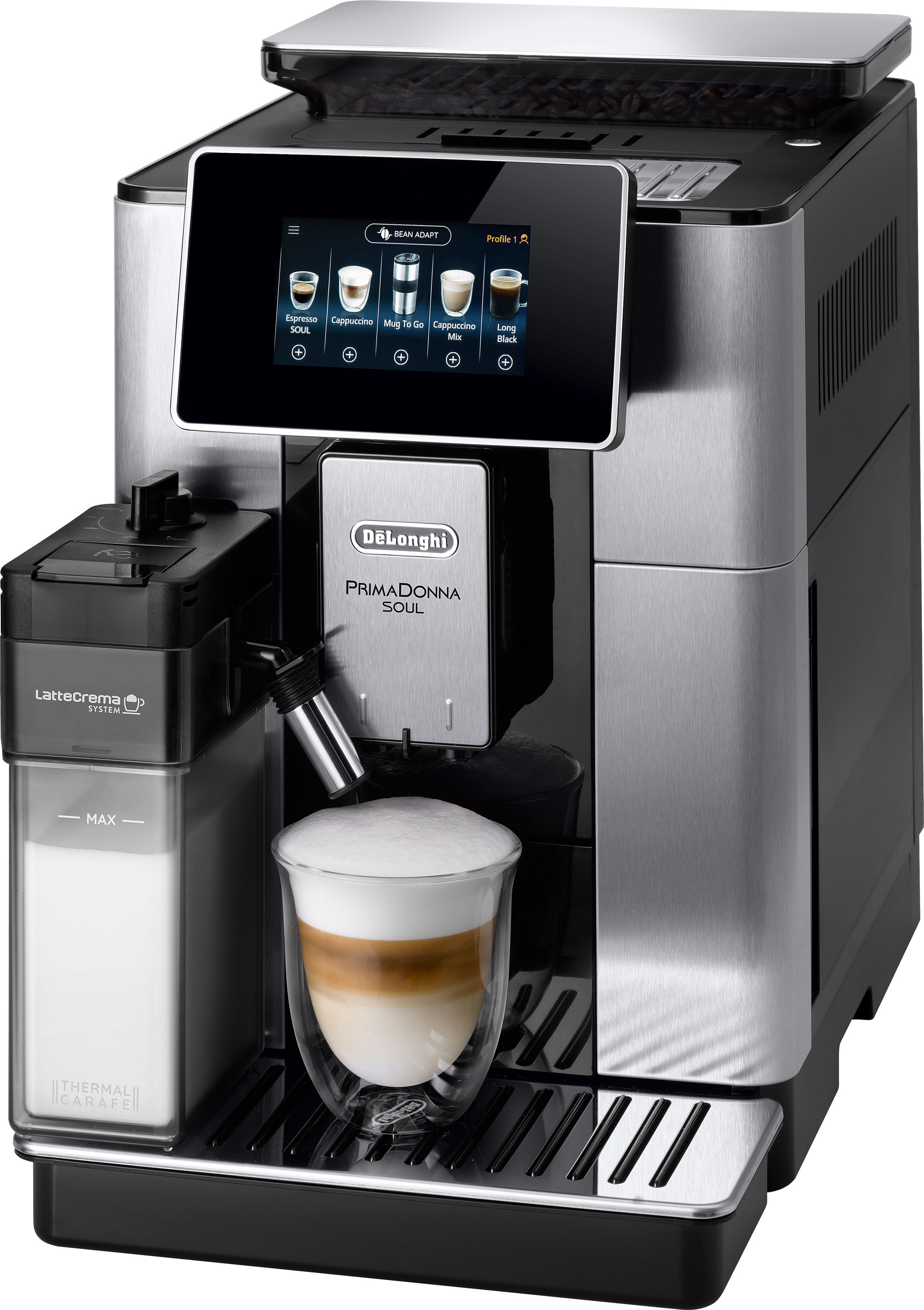 Kaffeevollautomat PrimaDonna Soul ECAM 610.75.MB mit...