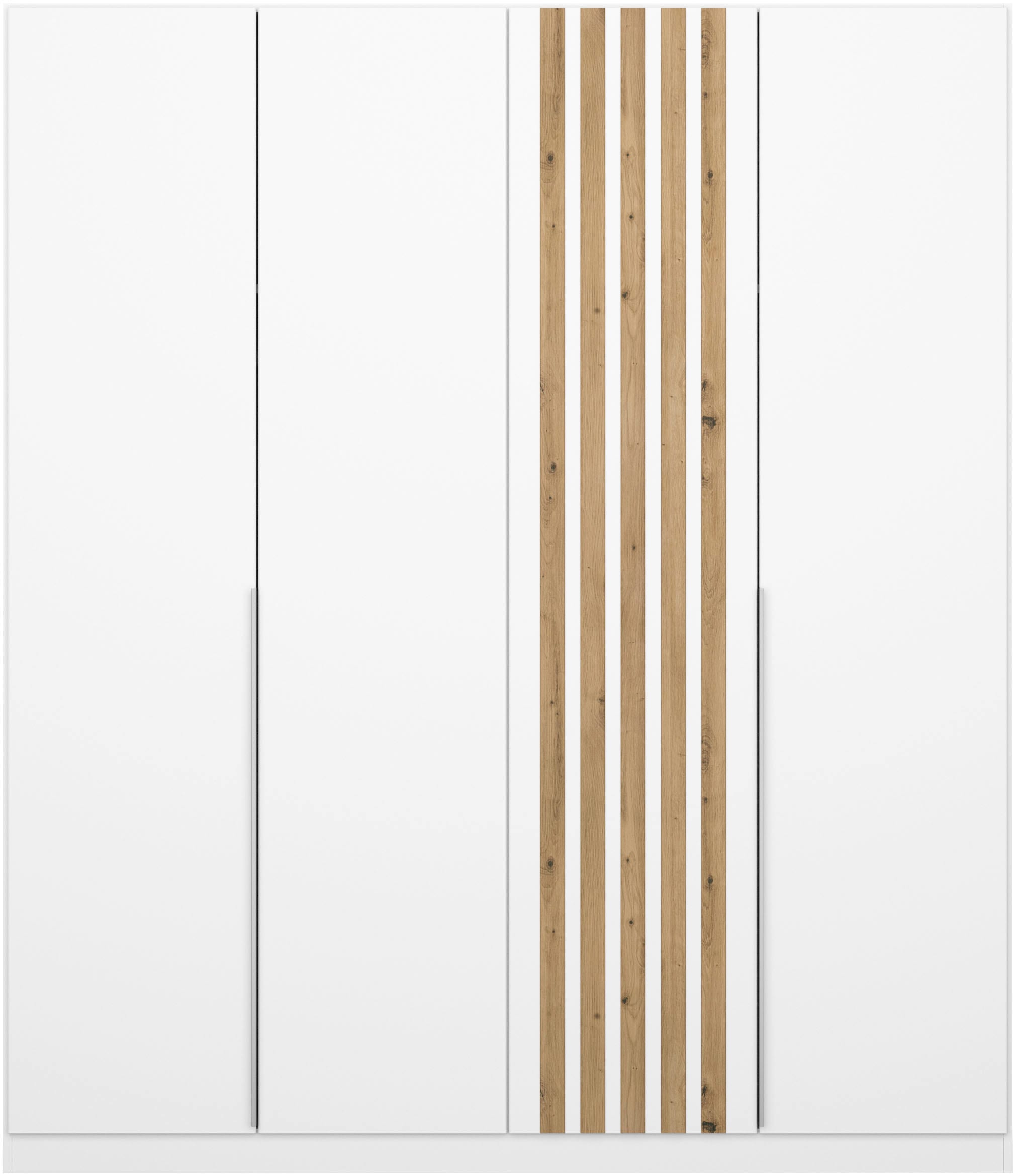 rauch Drehtürenschrank »Kleiderschrank Schrank Garderobe Wäscheschrank Schlafzimmer LAMELLA« Breiten 181/226/271 cm in 3 Ausstattungen BASIC/CLASSIC/PREMIUM,  elegante Lamellen-Auflage in 3D Akustikpaneel Optik MADE IN GERMANY