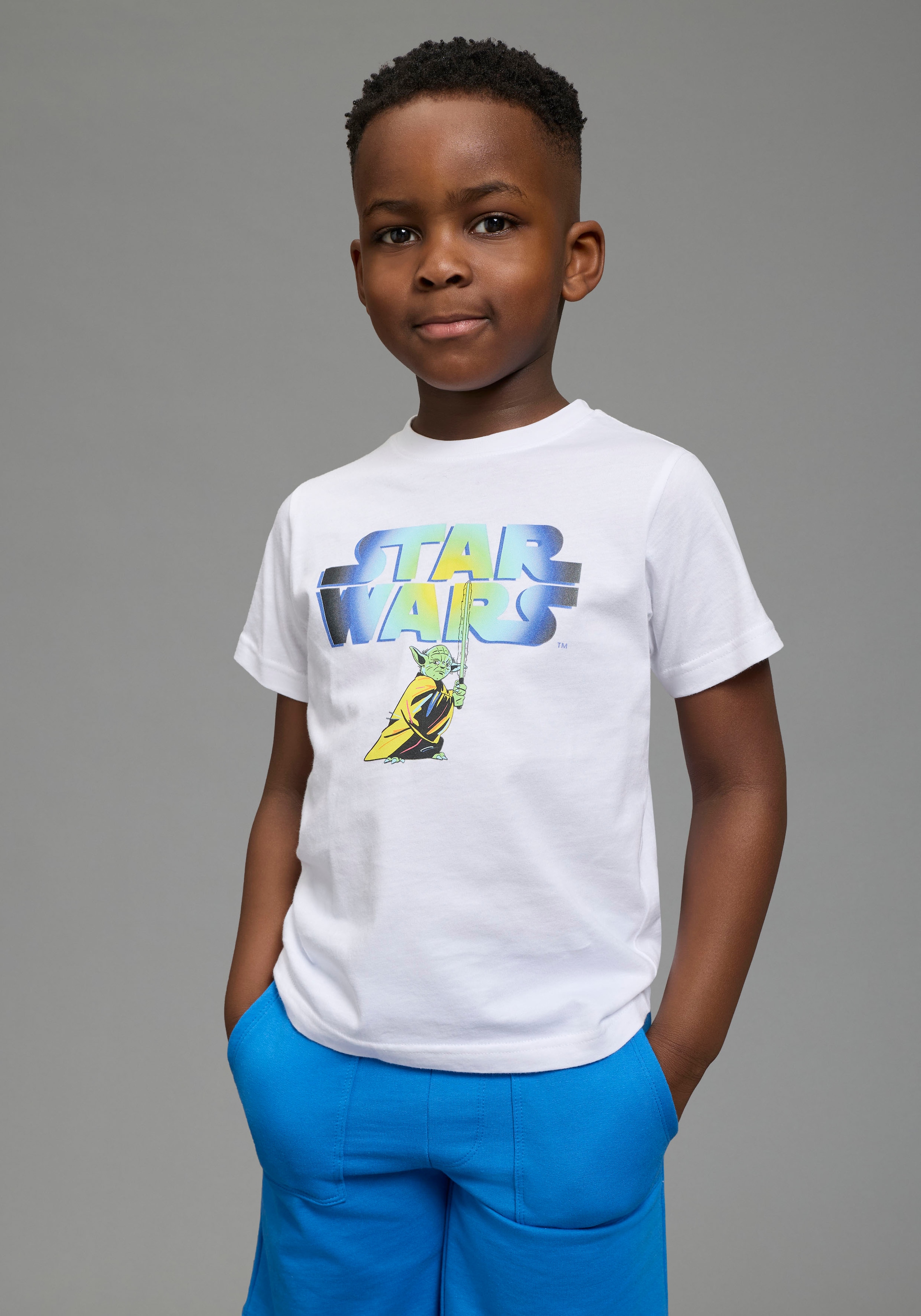 KIDSWORLD T-Shirt »STAR WARS: YODA - Disney Shirt« YODA Shirt, modischer Stil, Kurzarm, Basic Passform, aus Baumwolle