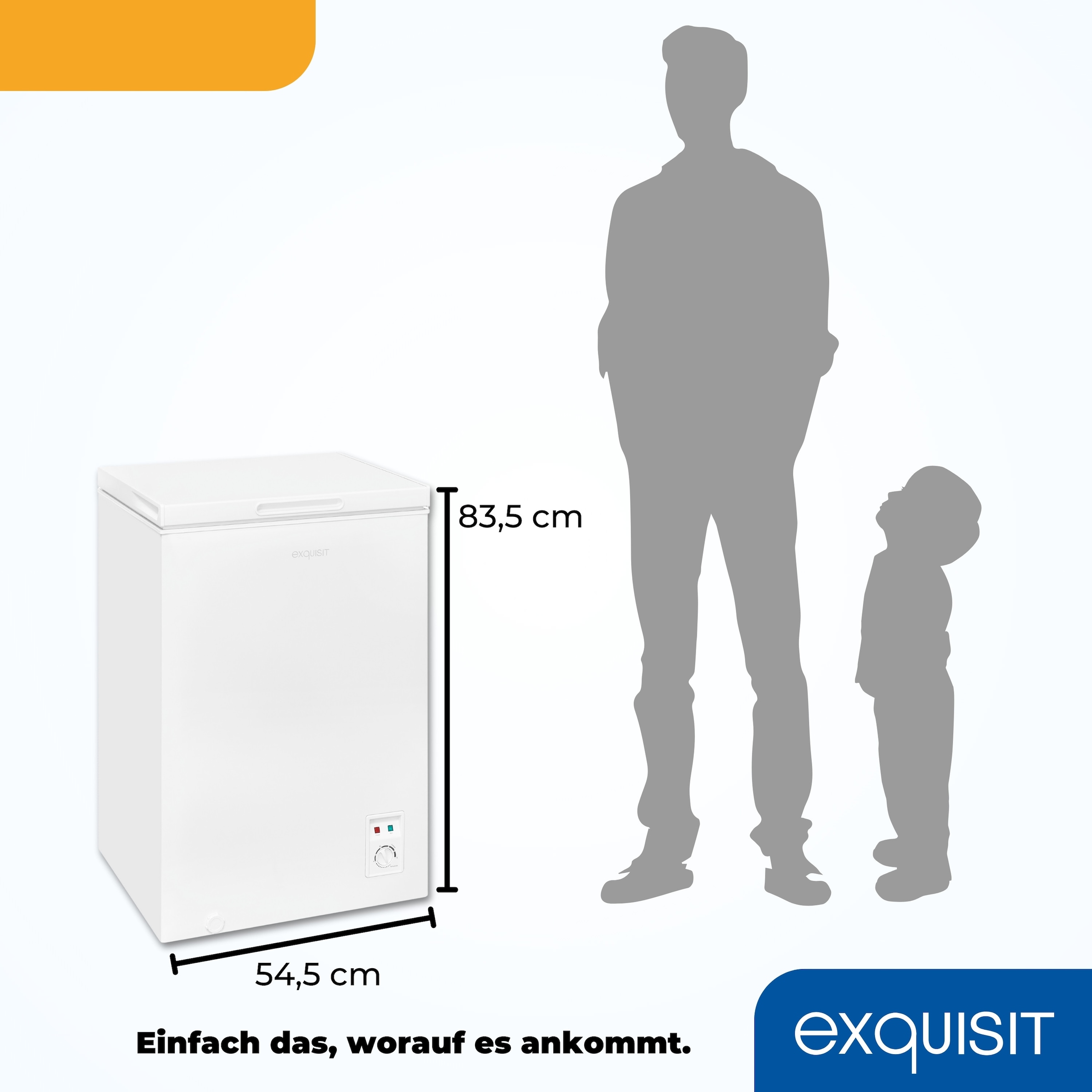 exquisit Gefriertruhe »GT100-050E weiss«, 83,5 cm hoch, 54,5 cm breit