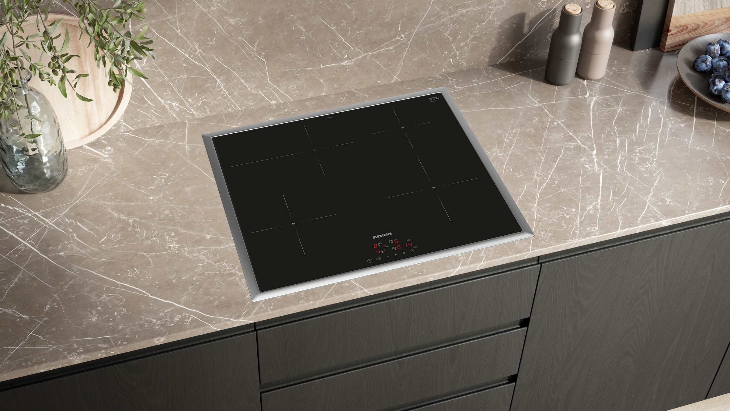 SIEMENS Backofen-Set »HB572ABS3« Pyrolyse-Selbstreinigung Set, Einbau-Backofen-Set, EH645BFB6E + HB572ABS3 + HZ538000, 3 Stk. tlg.